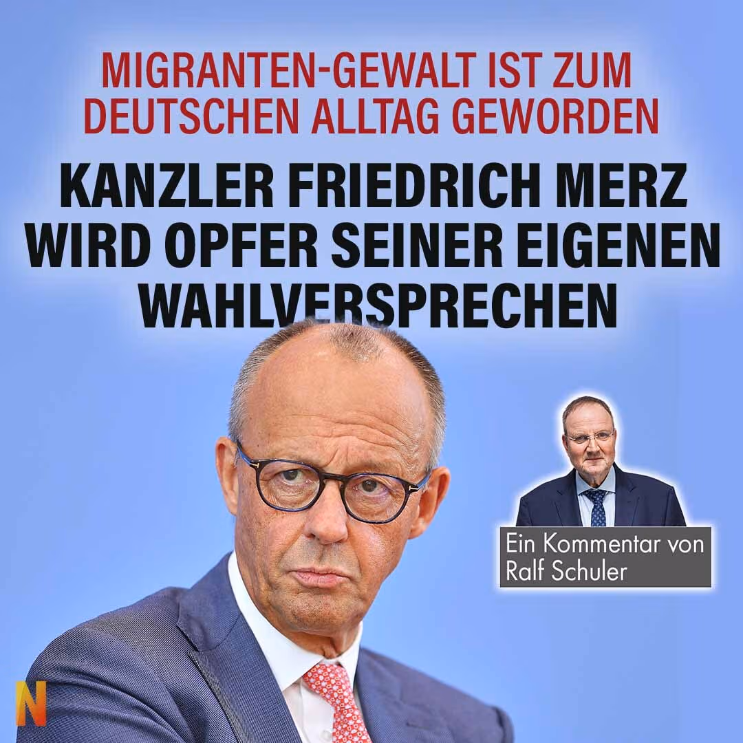 Migranten-Gewalt ist zum deutschen Alltag geworden: Kanzler Friedrich Merz wird Opfer seiner eigenen Wahlversprechen