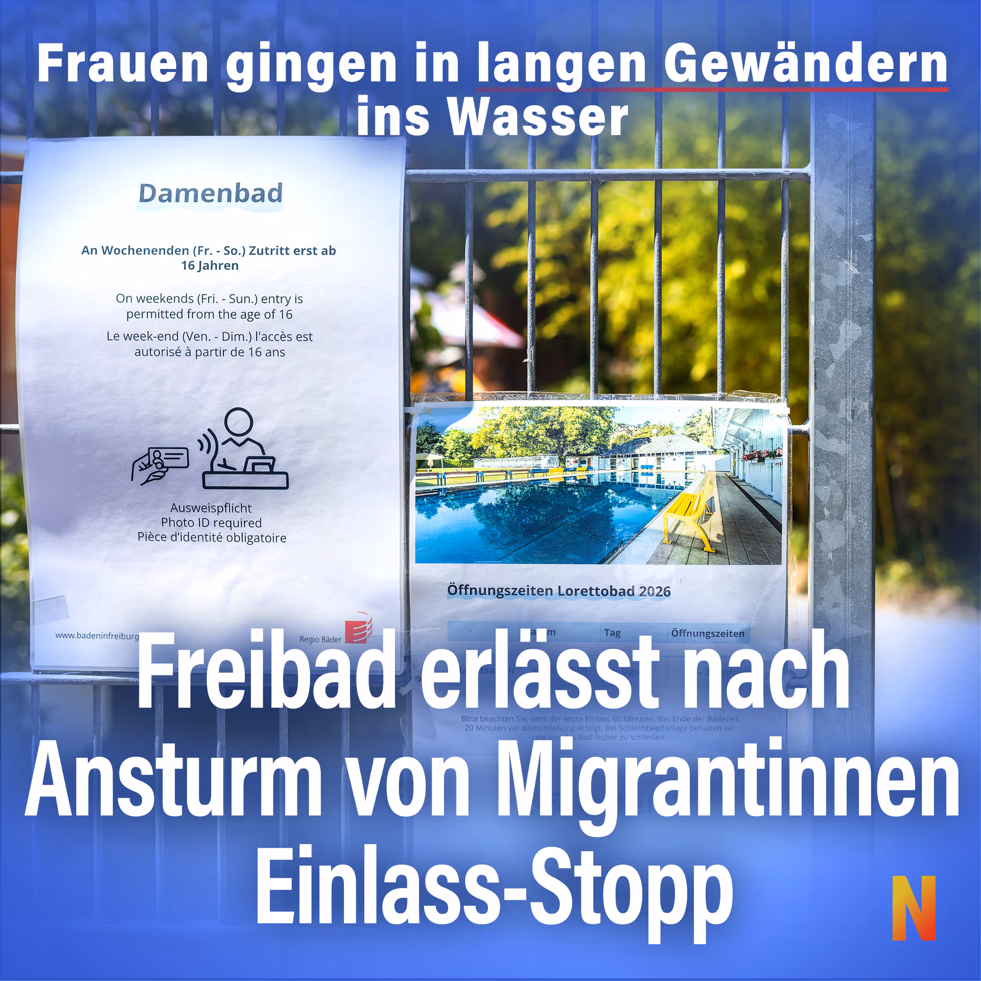 Freibad erlässt nach Ansturm von Migrantinnen Einlass-Stopp
