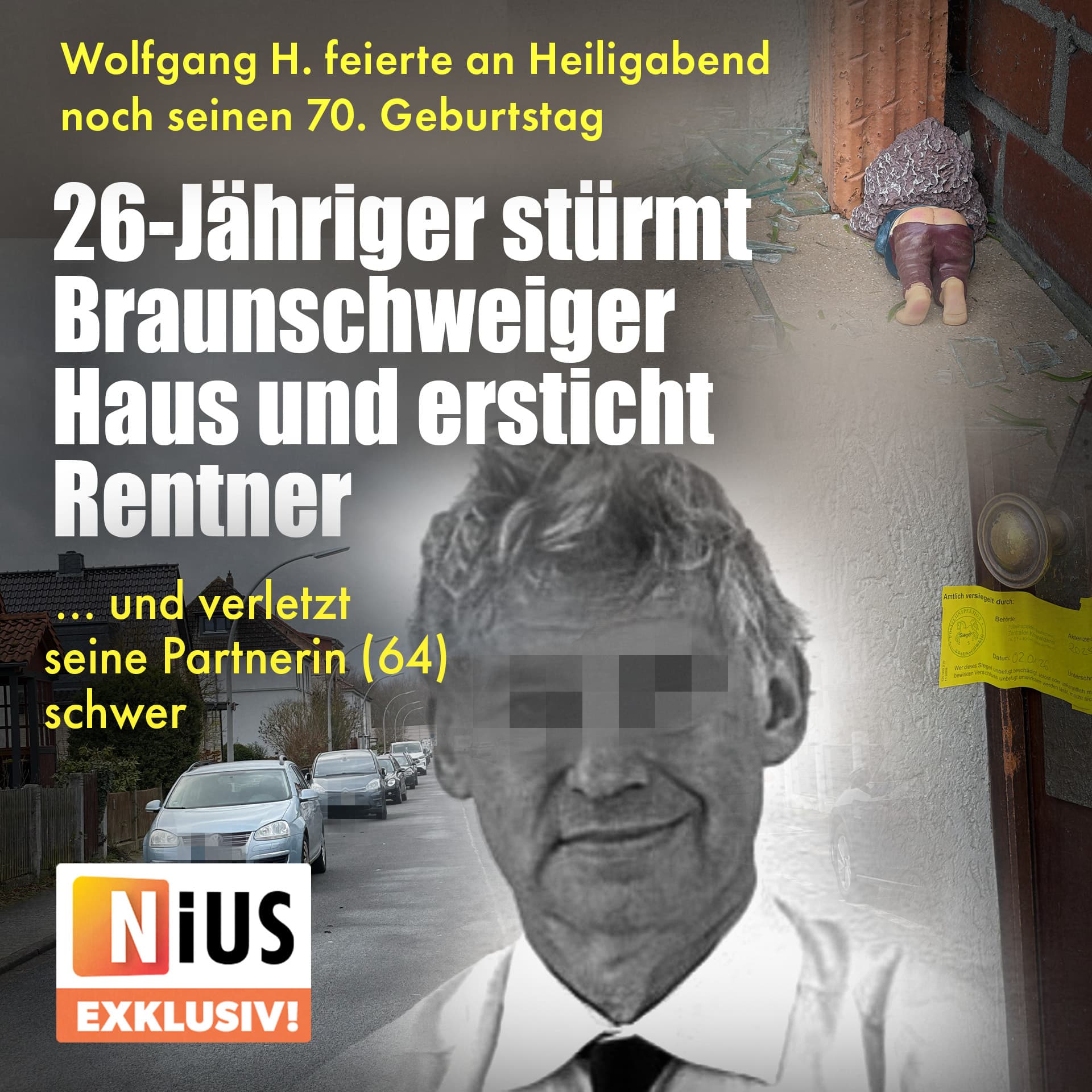 26-Jähriger stürmt Braunschweiger Haus und ersticht Rentner (70)