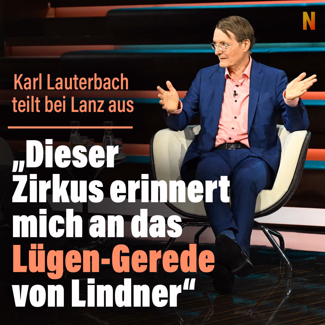 Karl Lauterbach teilt bei Lanz aus: „Dieser Zirkus erinnert mich an das Lügen-Gerede von Lindner“