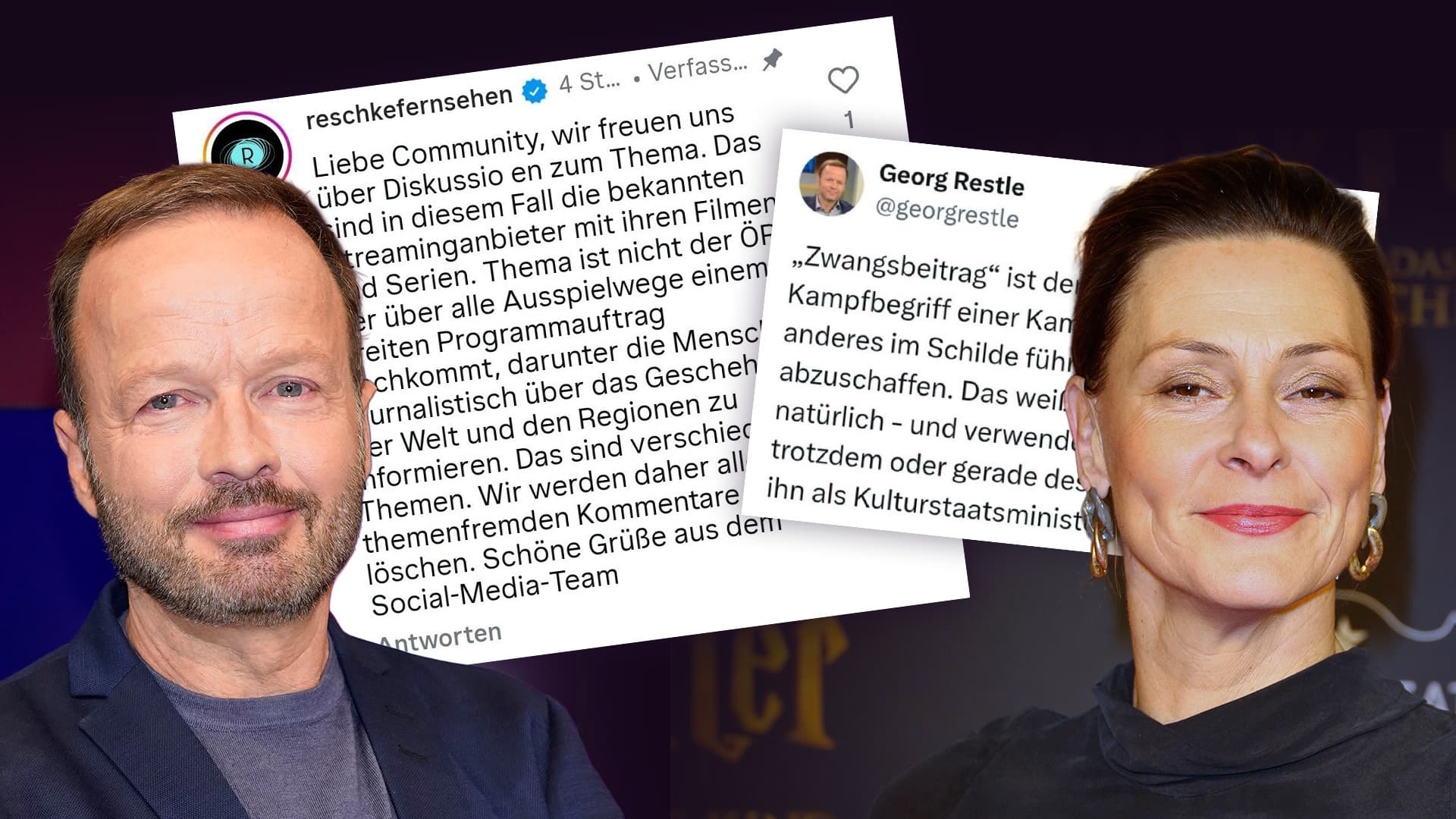 ÖRR-Skandal um „Zwangsbeiträge“: So versuchen Anja Reschke und Georg Restle, ARD-Kritiker mundtot zu machen