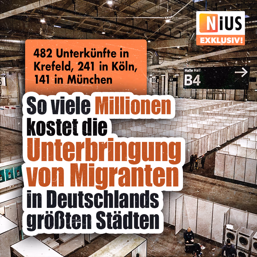 482 Unterkünfte in Krefeld, 241 in Köln, 141 in München: So viele Millionen kostet die Unterbringung von Migranten in Deutschlands größten Städten