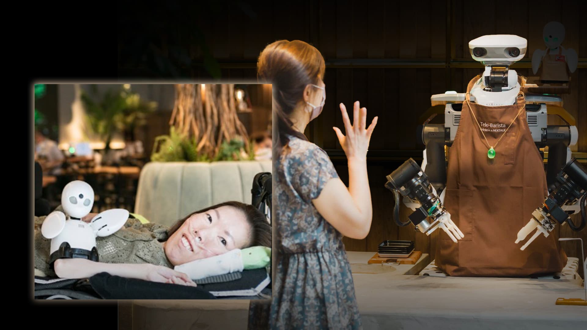 Rührende Geschäftsidee aus Japan: Querschnittsgelähmte steuern Café-Roboter