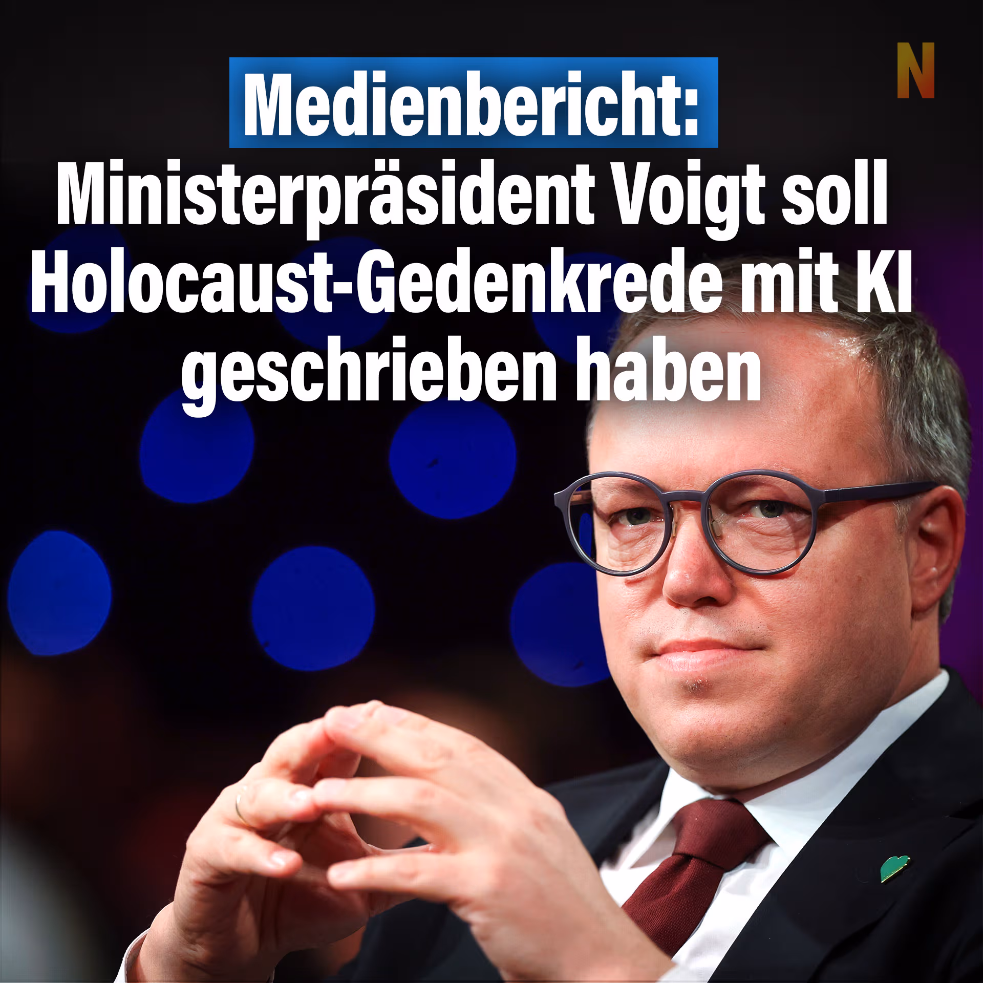 Medienbericht: Ministerpräsident Voigt soll Holocaust-Gedenkrede mit KI geschrieben haben