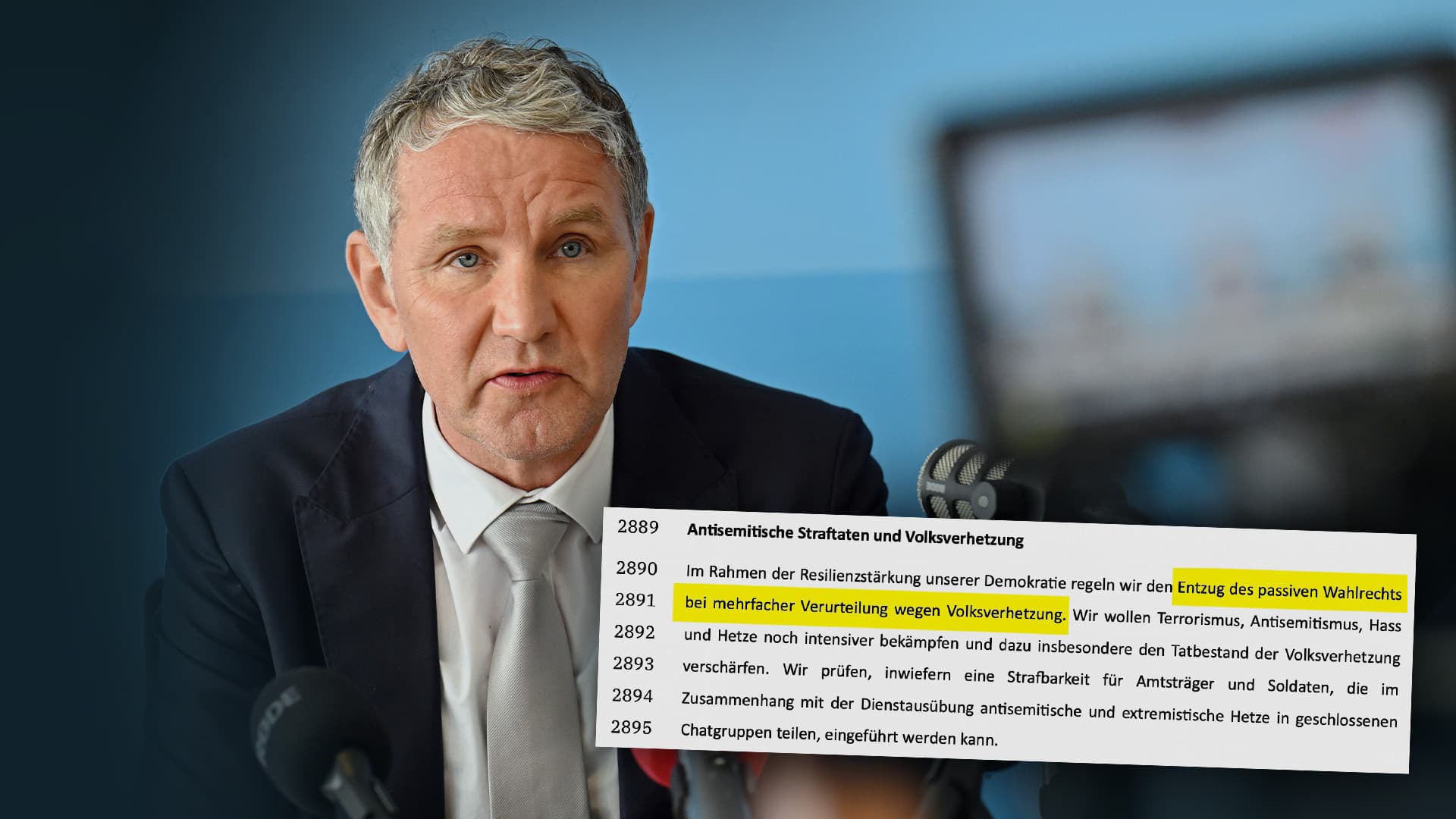 „Entzug des passiven Wahlrechts bei mehrfacher Verurteilung wegen Volksverhetzung“: Wie die GroKo die Opposition angreift