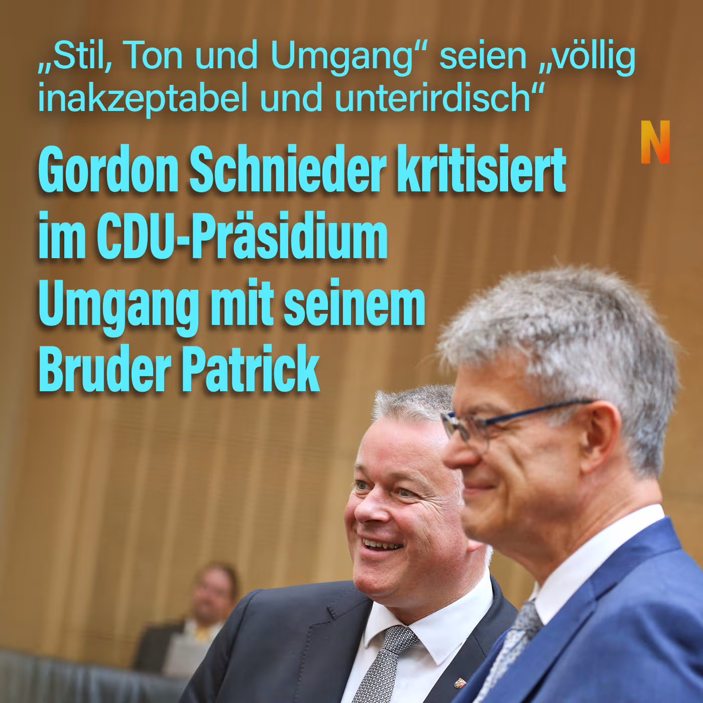 Gordon Schnieder kritisiert im CDU-Präsidium Umgang mit seinem Bruder Patrick