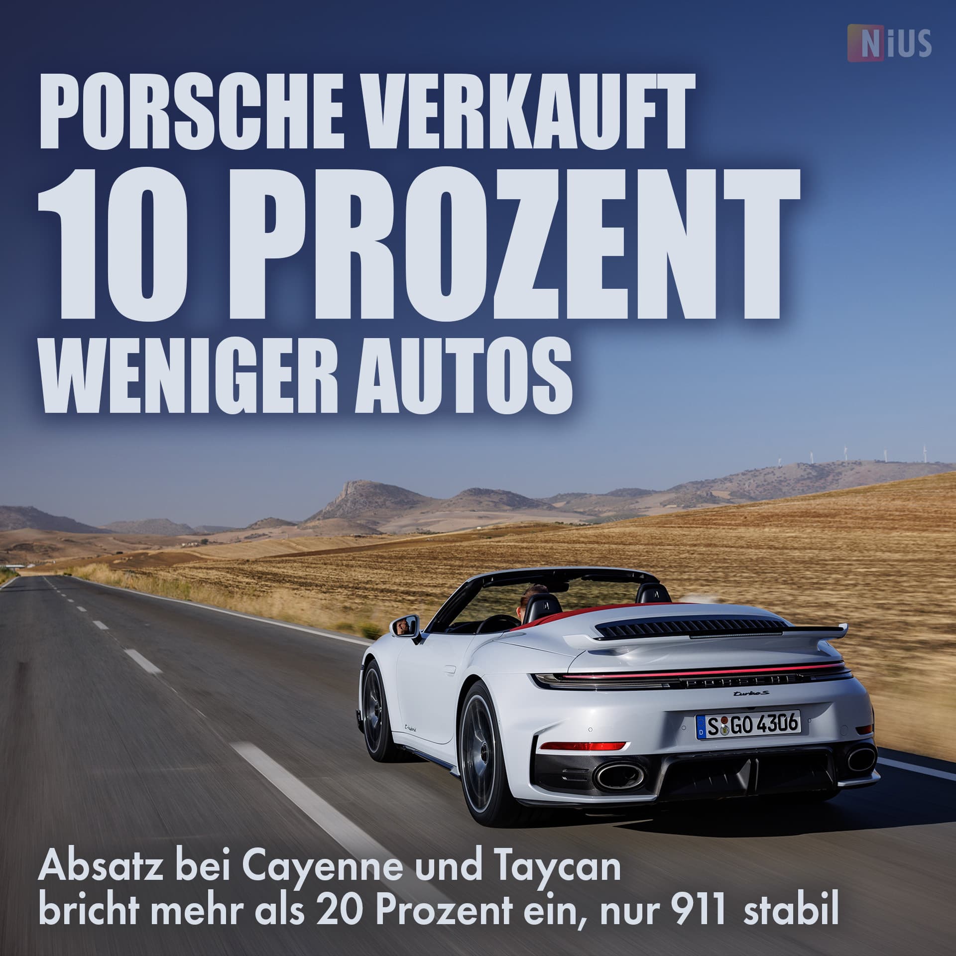Porsche: Absatz bei Cayenne und Taycan bricht um mehr als 20 Prozent ein, nur 911 stabil