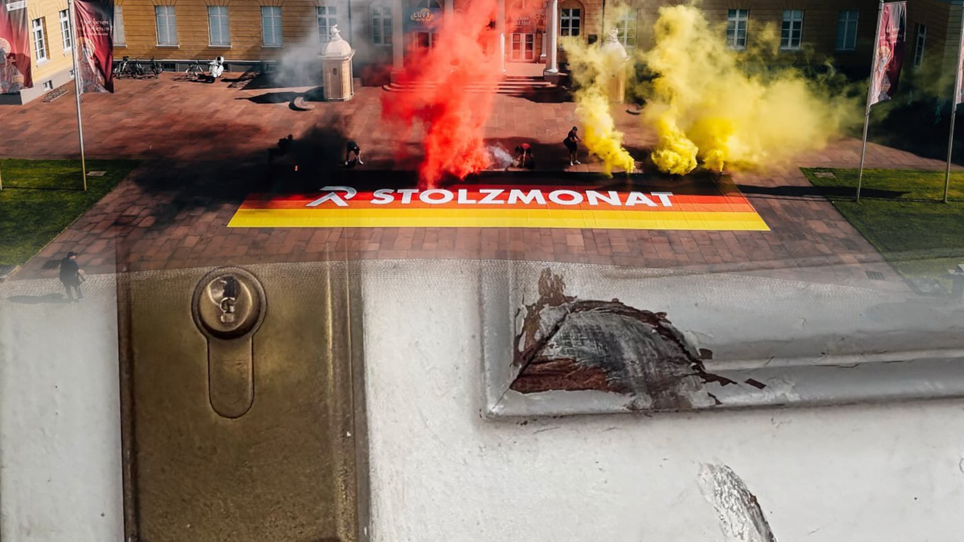Vermummte Polizisten stürmen Wohnung von rechtem Aktivisten wegen Demo mit Deutschland-Flagge