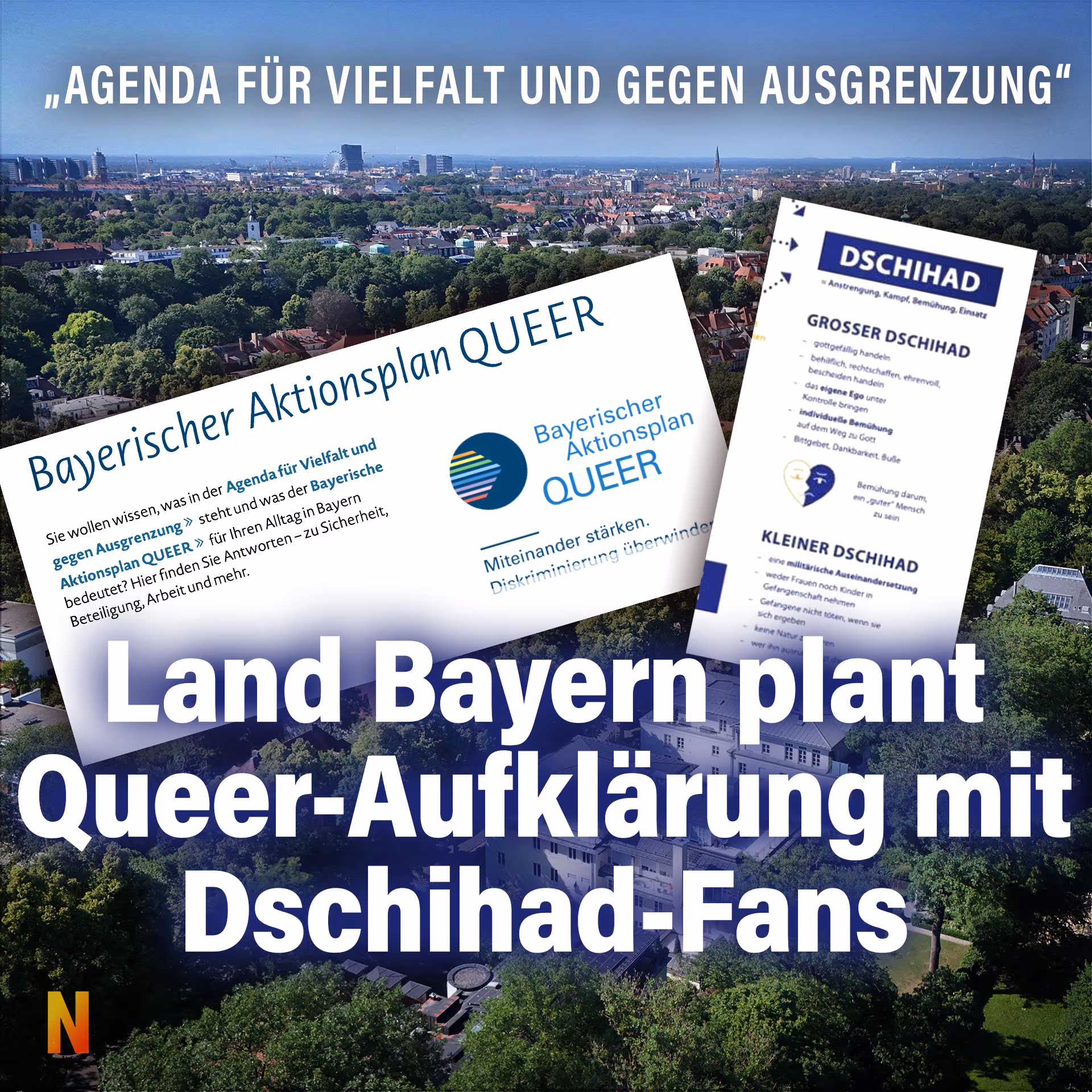 Land Bayern plant Queer-Aufklärung mit Dschihad-Fans
