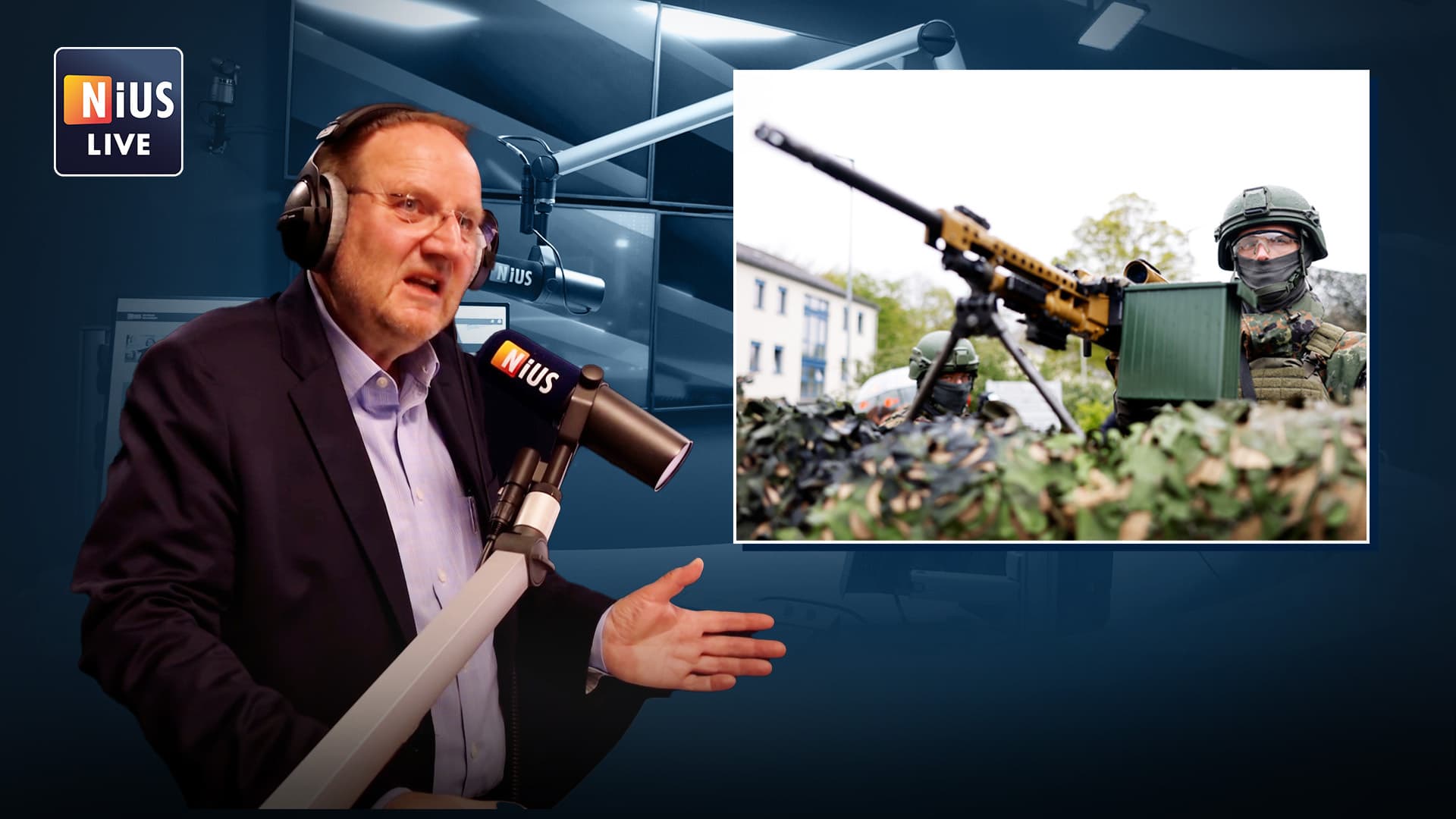 NIUS LIVE: „Wehrpflicht wäre eine heilsame Erfahrung für viele Menschen, die mitdiskutieren, was Krieg bedeutet“
