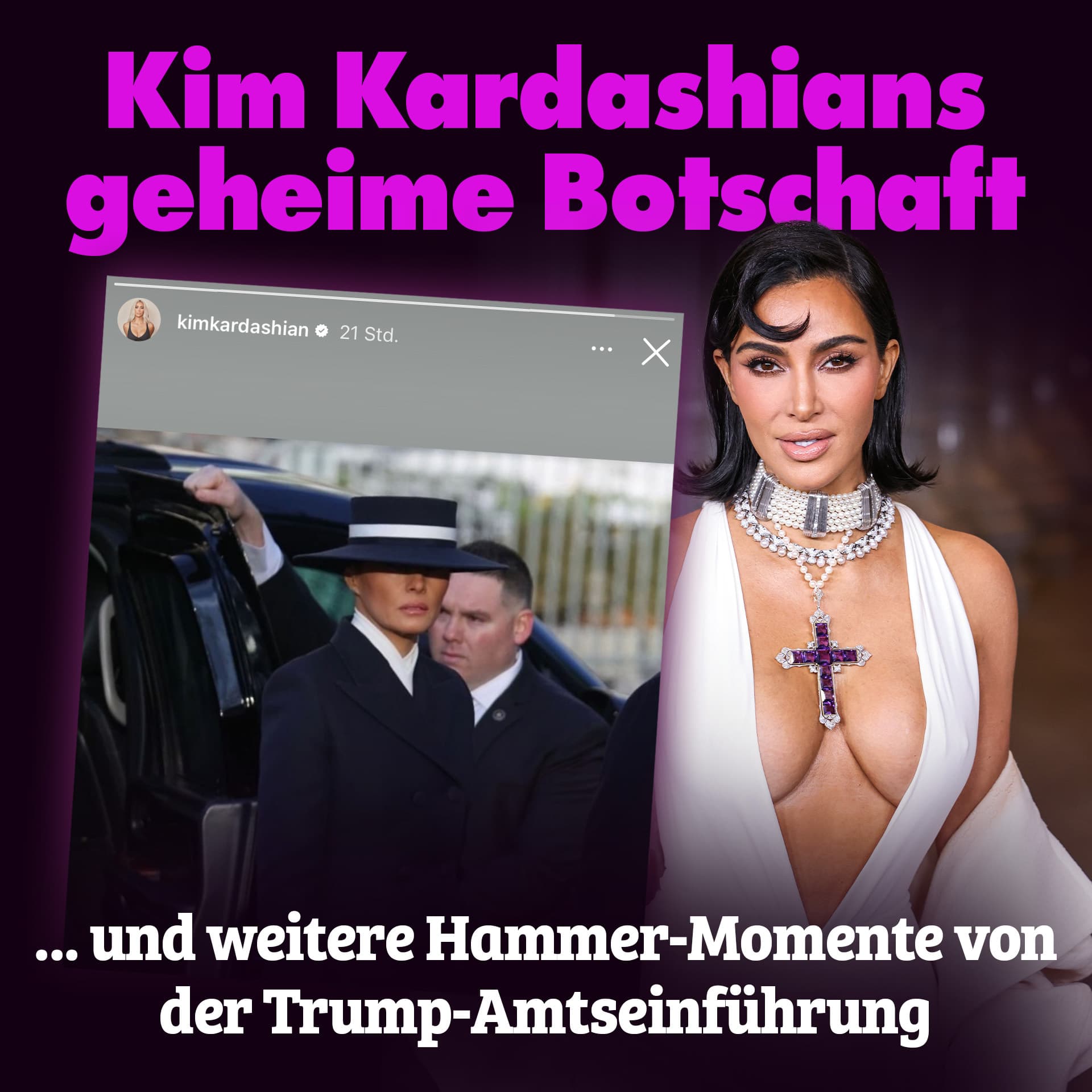Kim Kardashians geheime Botschaft ... und weitere Hammer-Momente von der Trump-Amtseinführung