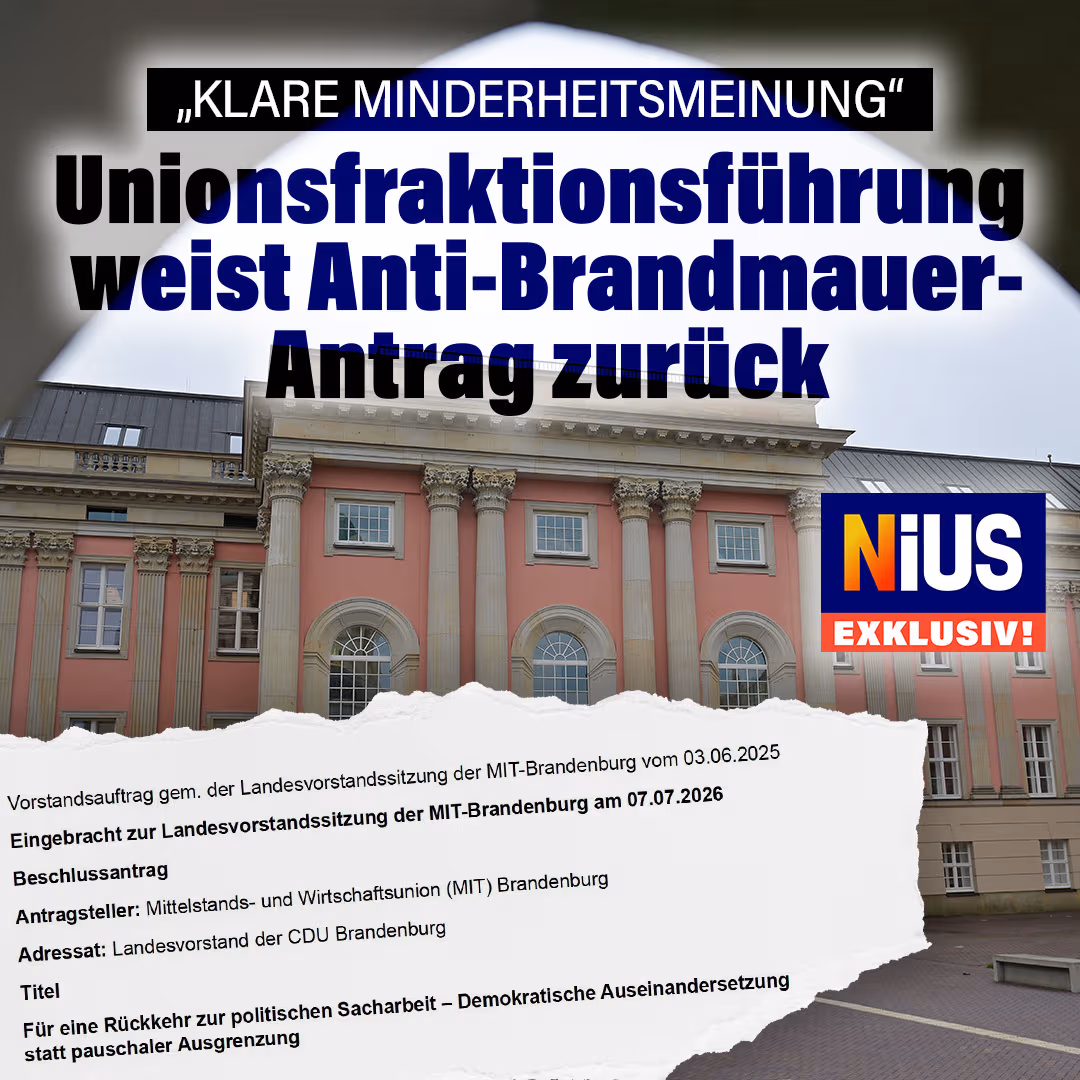Unionsfraktionsführung weist Anti-Brandmauer-Antrag zurück