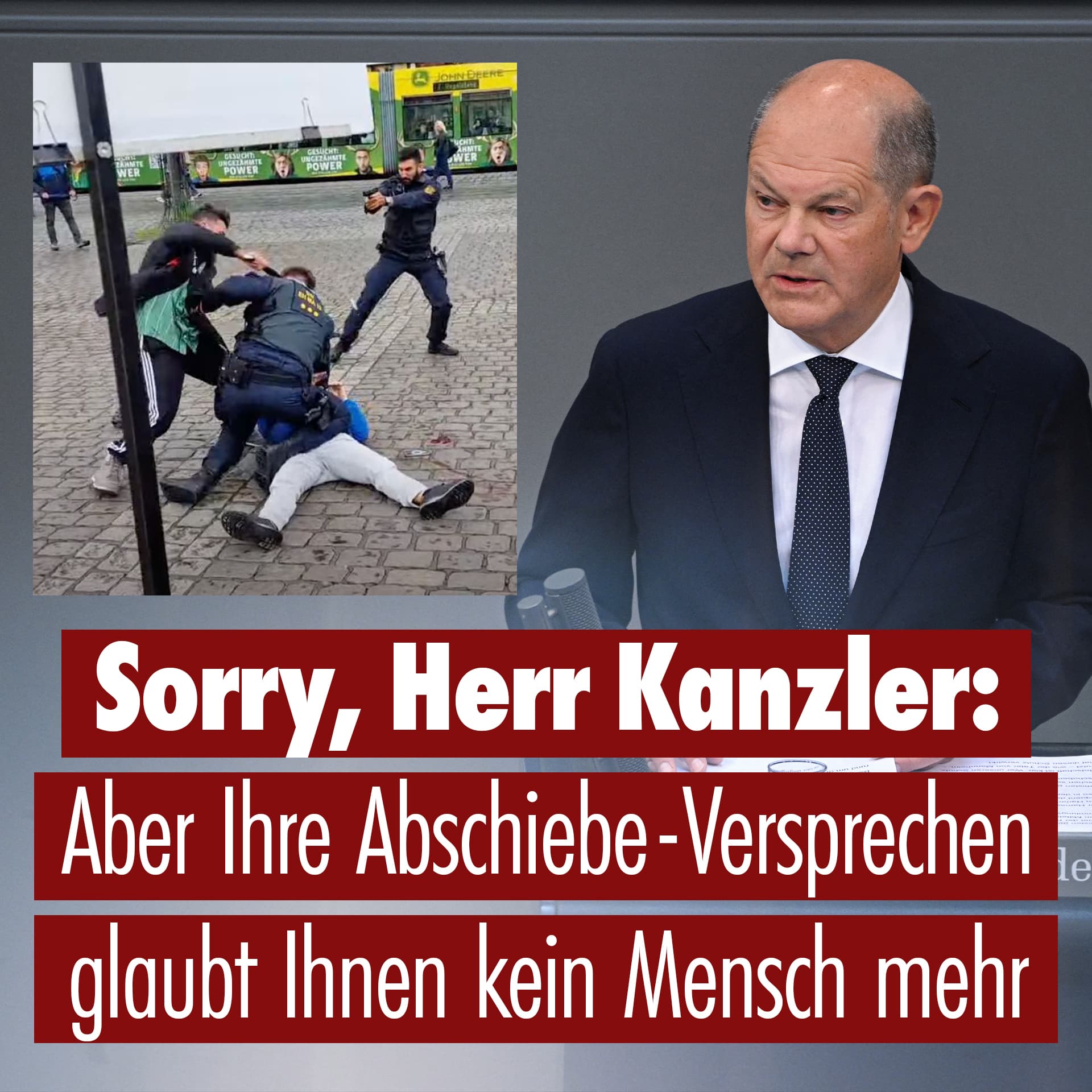 Sorry, Herr Kanzler: Aber Ihre Abschiebe-Versprechen glaubt Ihnen kein Mensch mehr