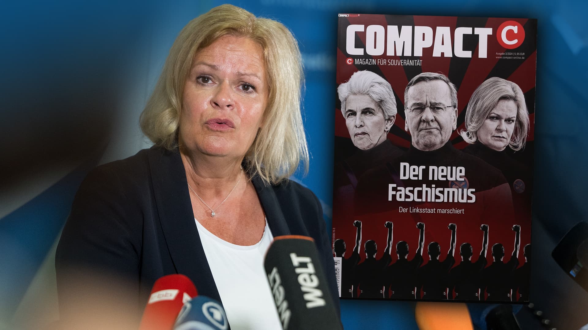 NIUS stellte die Innenministerin nach der Compact-Klatsche: Nancy Faeser weigert sich zurückzutreten