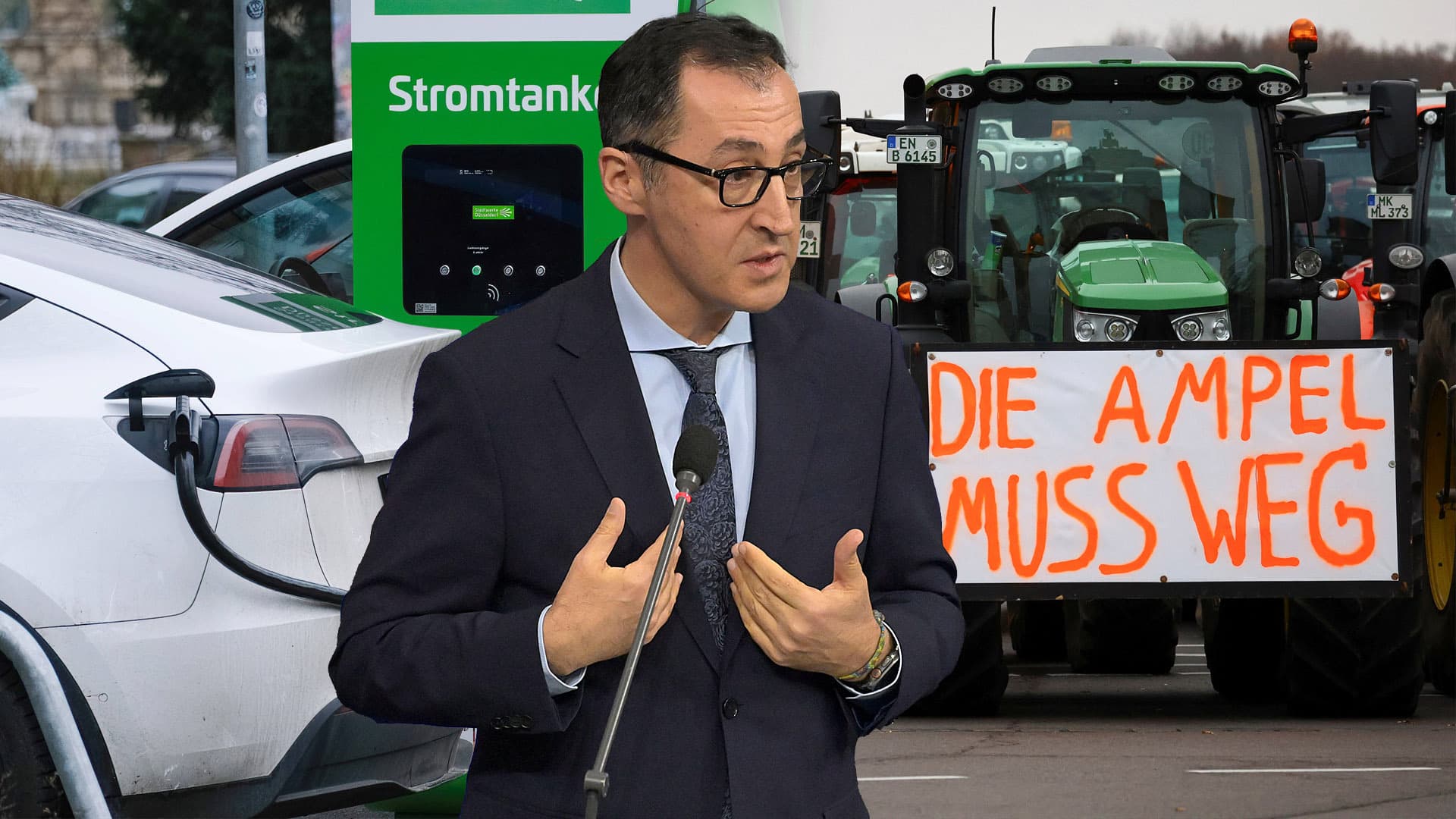 Bauern-Gängelei & E-Auto-Förderung: Jetzt demonstriert die Regierung schon gegen die Regierung!