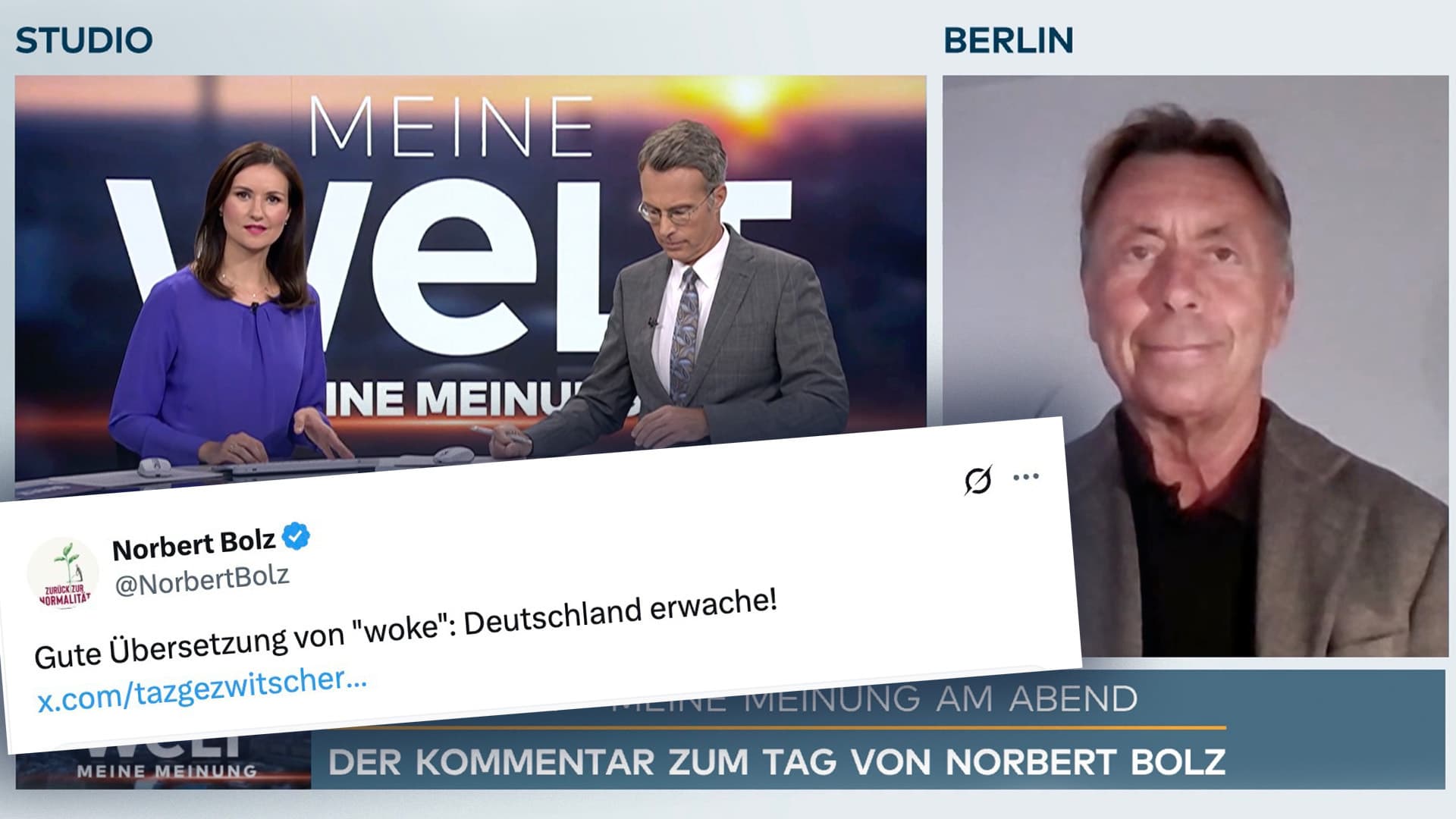 Anschlag auf die Meinungsfreiheit: Hausdurchsuchung bei WELT-Kommentator Norbert Bolz wegen dieses Tweets