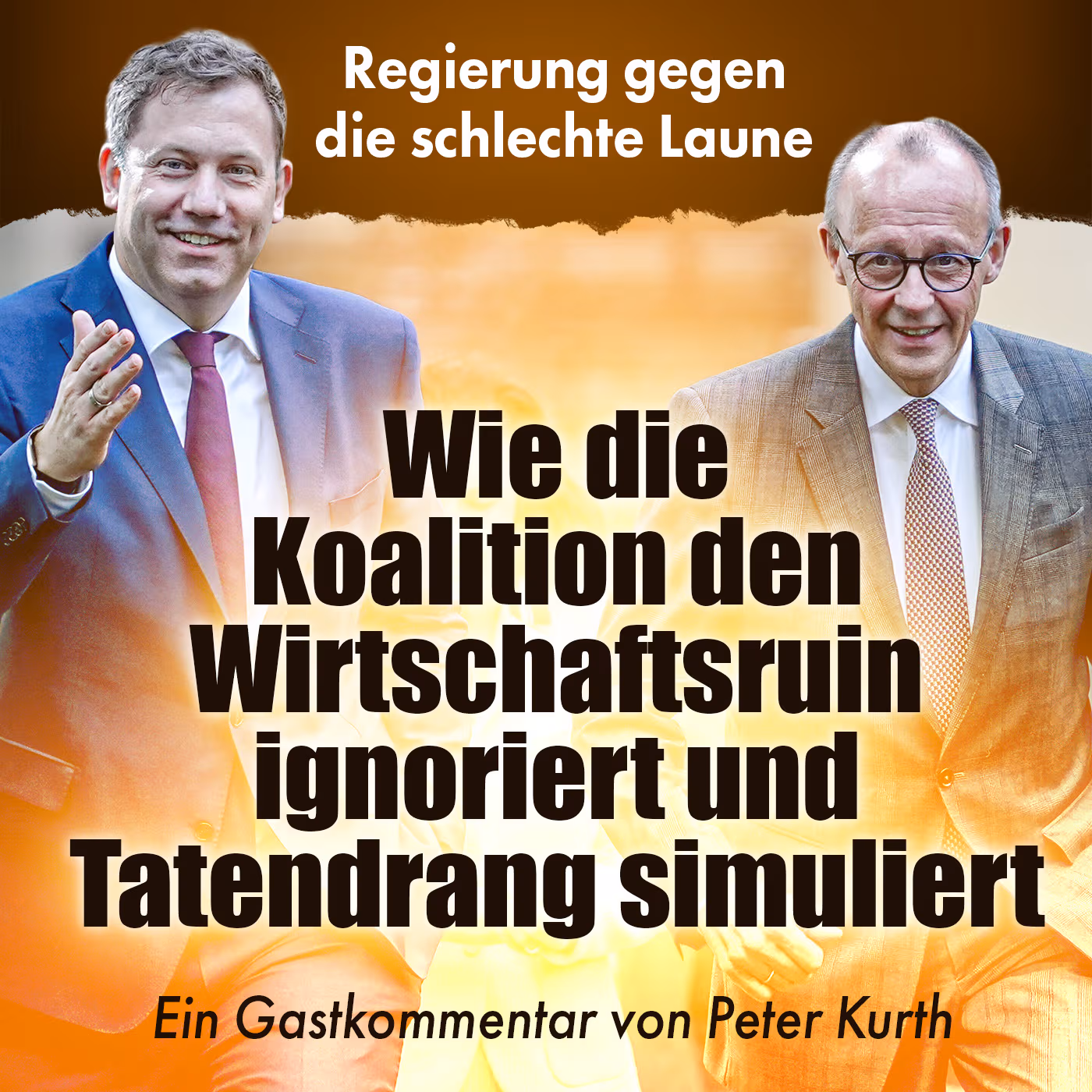 Regierung gegen die schlechte Laune: Wie die Koalition den Wirtschaftsruin ignoriert und Tatendrang simuliert