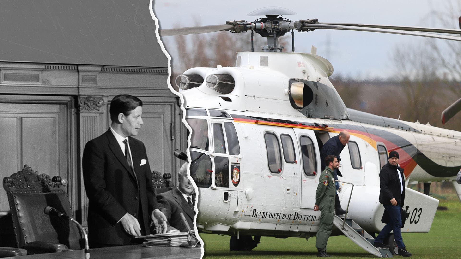 Der Unterschied zwischen Scholz und Schmidt ist: Scholz lässt sich von der Bundeswehr in die Flut fliegen, Schmidt hätte längst die Bundeswehr geschickt