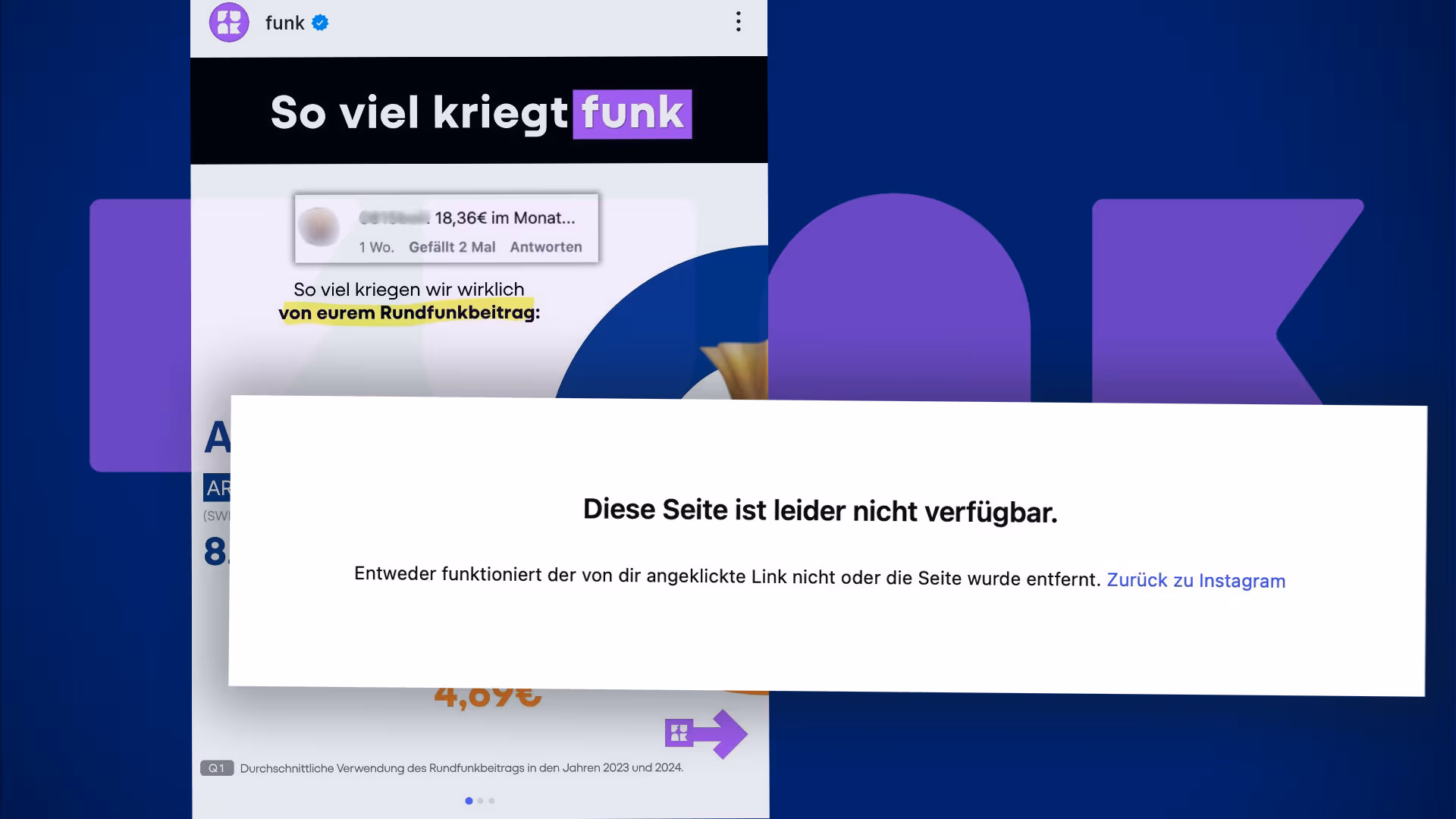 „Funk“ beschwert sich über 45,8 Millionen Euro Zwangsgebühren pro Jahr und löscht danach den Beitrag!