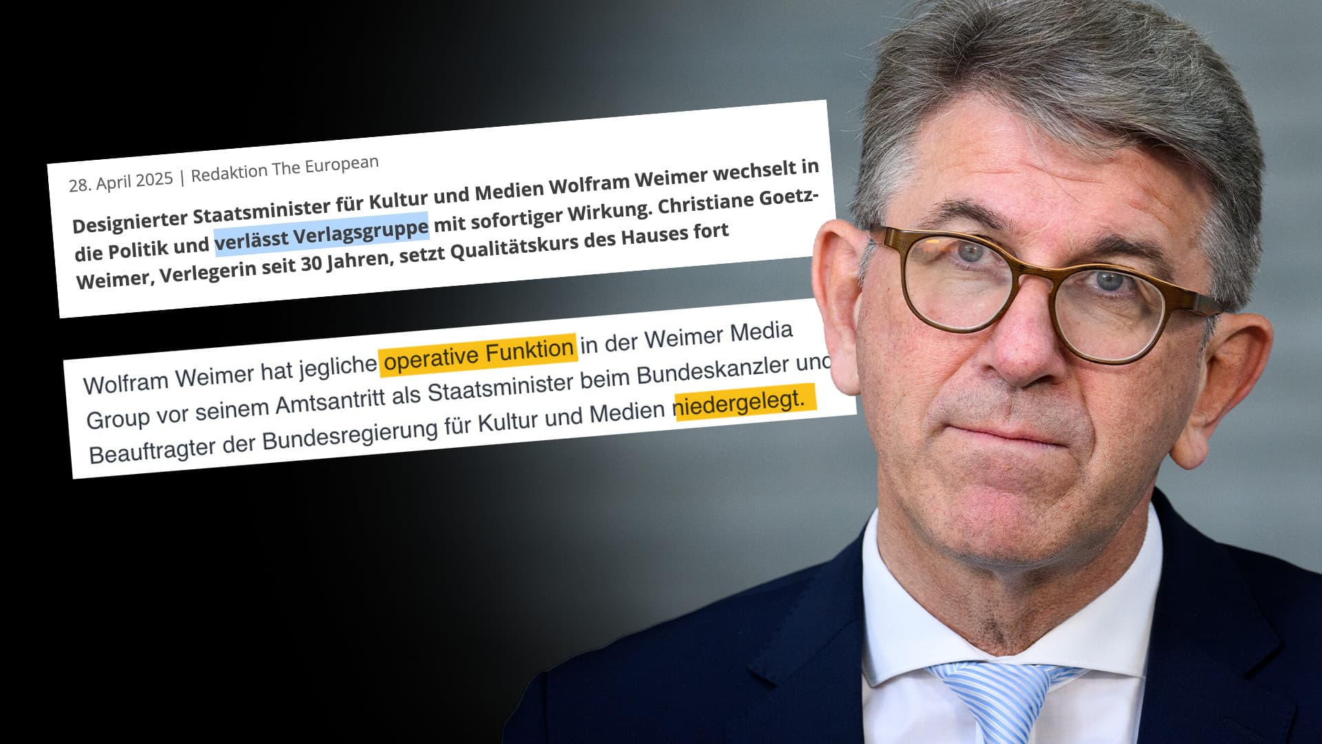 „Wir haben die Öffentlichkeit klar unterrichtet“: Weimer täuscht in seiner Pressemitteilung