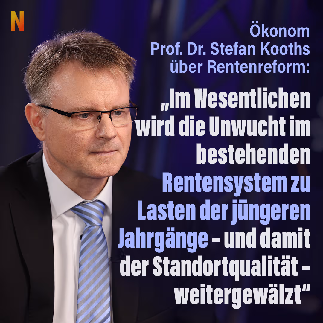 Ökonom Prof. Dr. Stefan Kooths über Rentenreform: „Im Wesentlichen wird die Unwucht im bestehenden Rentensystem zu Lasten der jüngeren Jahrgänge – und damit der Standortqualität – weitergewälzt“