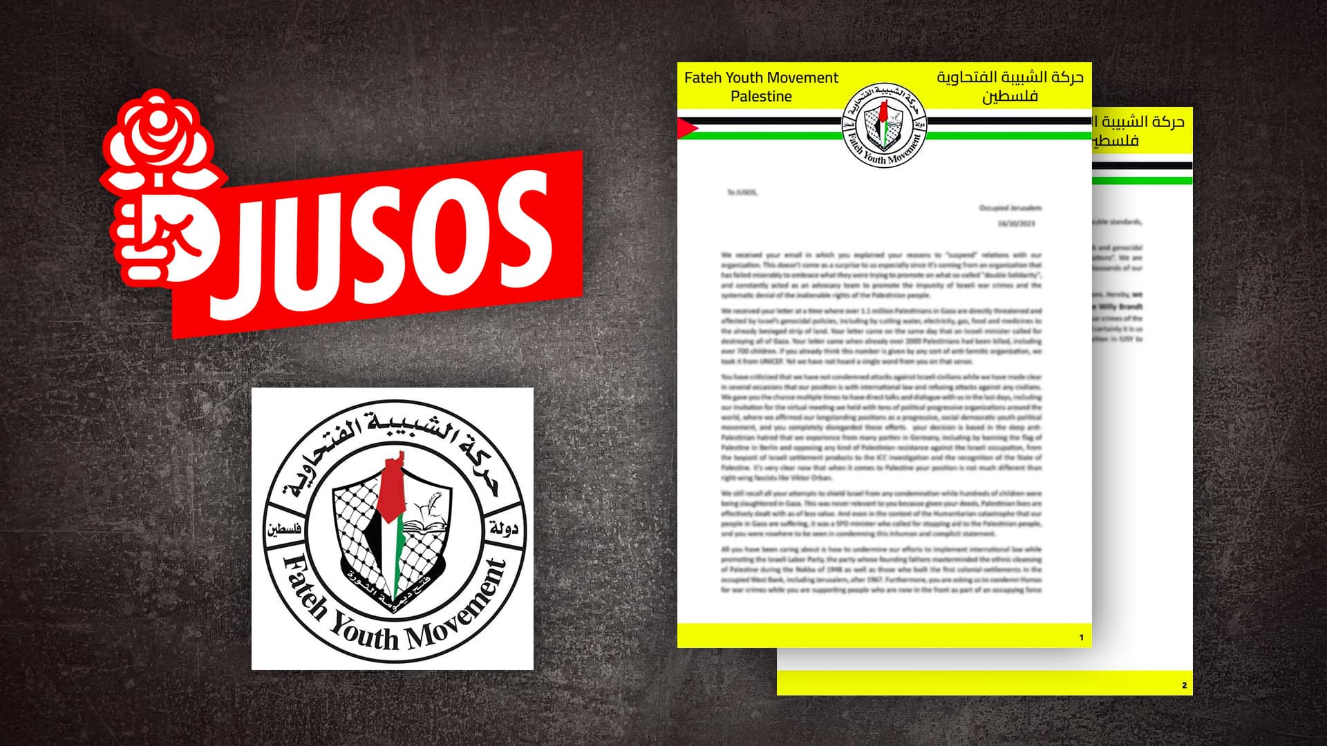 Wegen Distanzierung vom Hamas-Terror: Fatah-Jugend macht mit Jusos Schluss