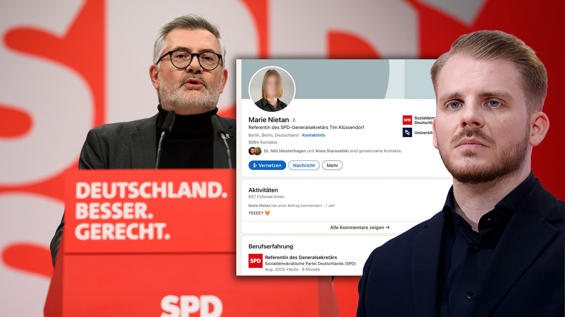 Vetternwirtschaft bei den Sozialdemokraten? Tochter des SPD-Bundesschatzmeisters arbeitet für Tim Klüssendorf
