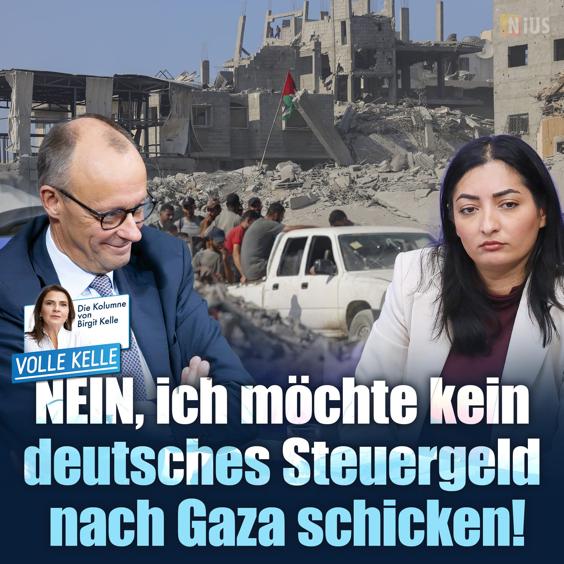 Nein, ich möchte kein deutsches Steuergeld nach Gaza schicken!