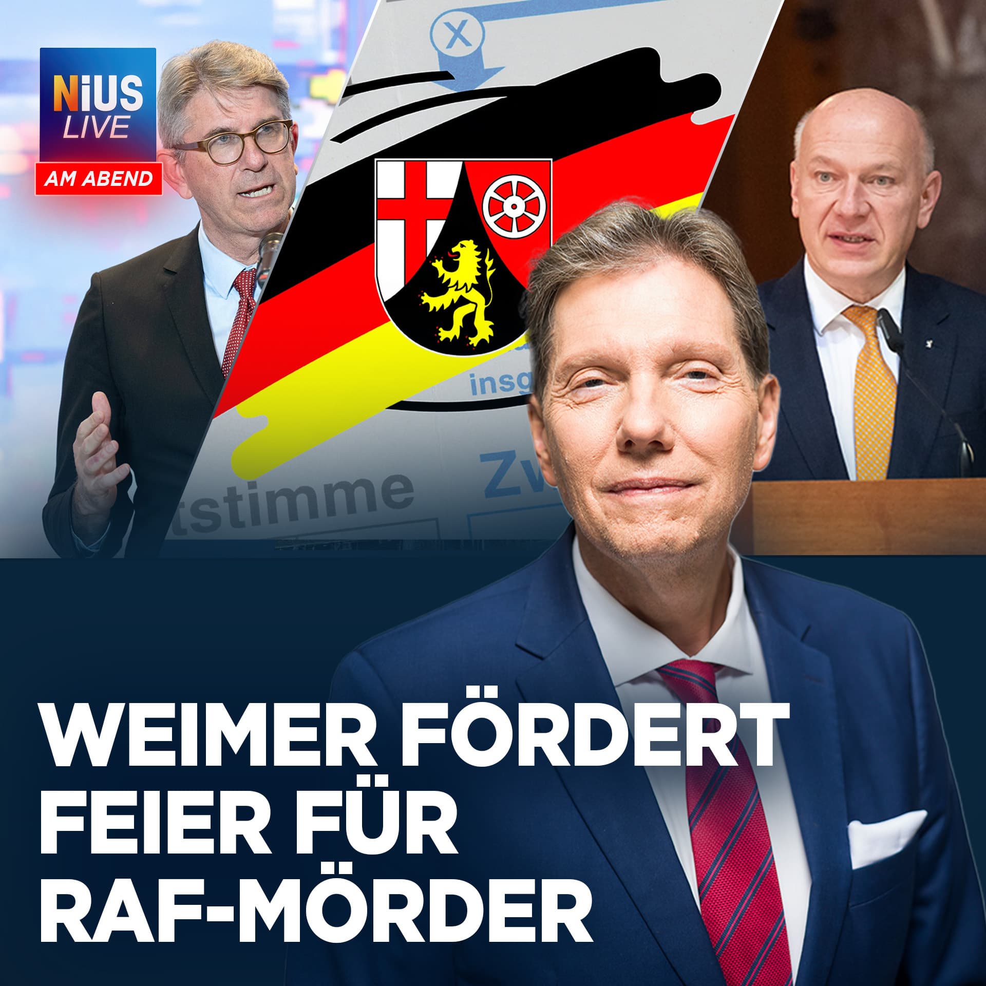 Das war NIUS Live am Abend am Freitag: Weimer fördert Feier für RAF-Mörder