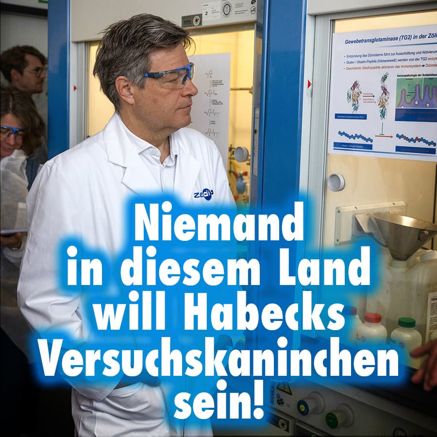 Niemand in diesem Land will Habecks Versuchskaninchen sein!
