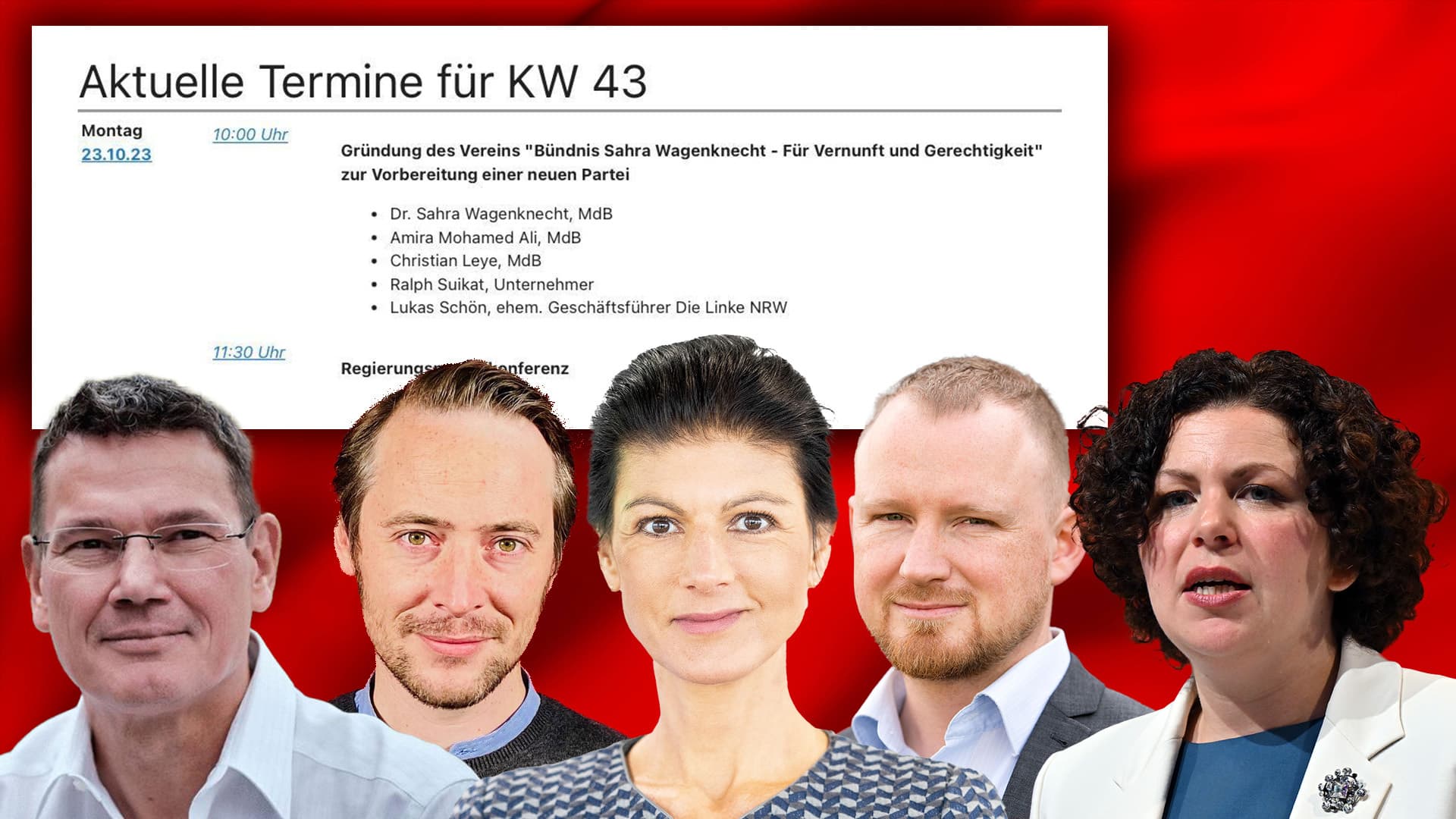 Diese 5 Köpfe verkünden die Wagenknecht-Partei