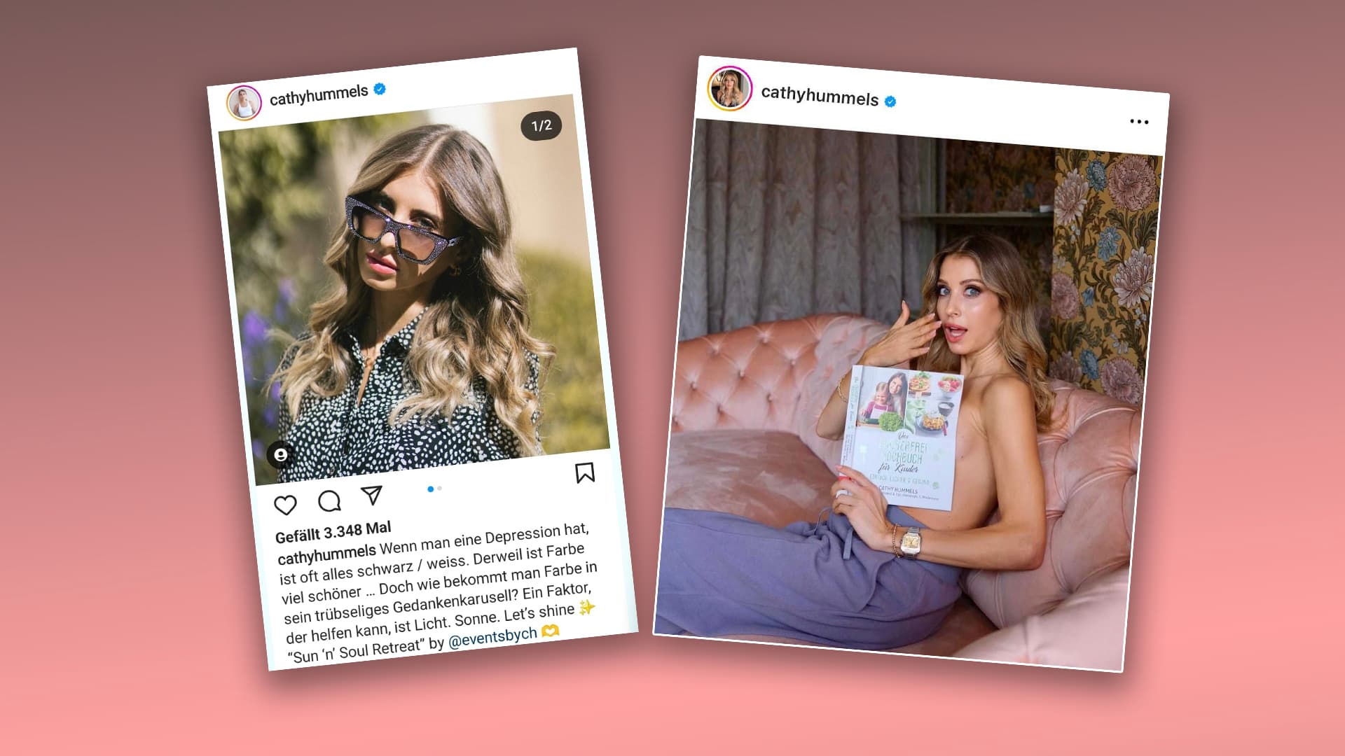 Mit Nacktbildern für Kinderkochbuch, neue Sonnenbrille gegen Depressionen: Die bizarren Werbe-Methoden der Cathy Hummels