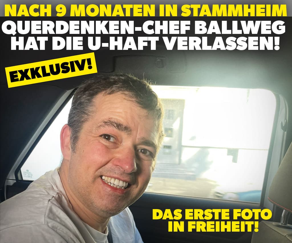 Querdenken-Chef wieder frei! Als Erstes rief Ballweg seine Eltern an