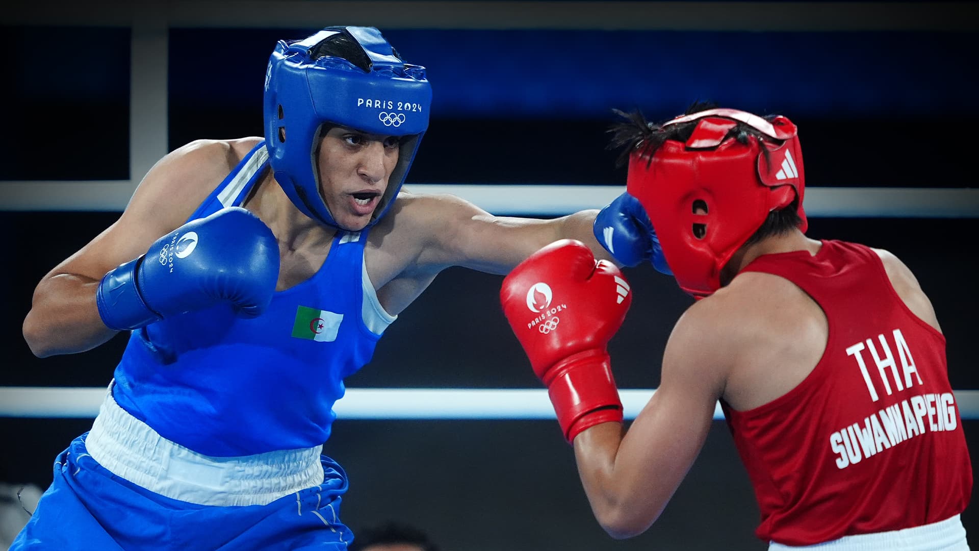 Jetzt darf er um Gold boxen: Imane Khelif zerlegt tapfere Thai mit brutalen Schlägen