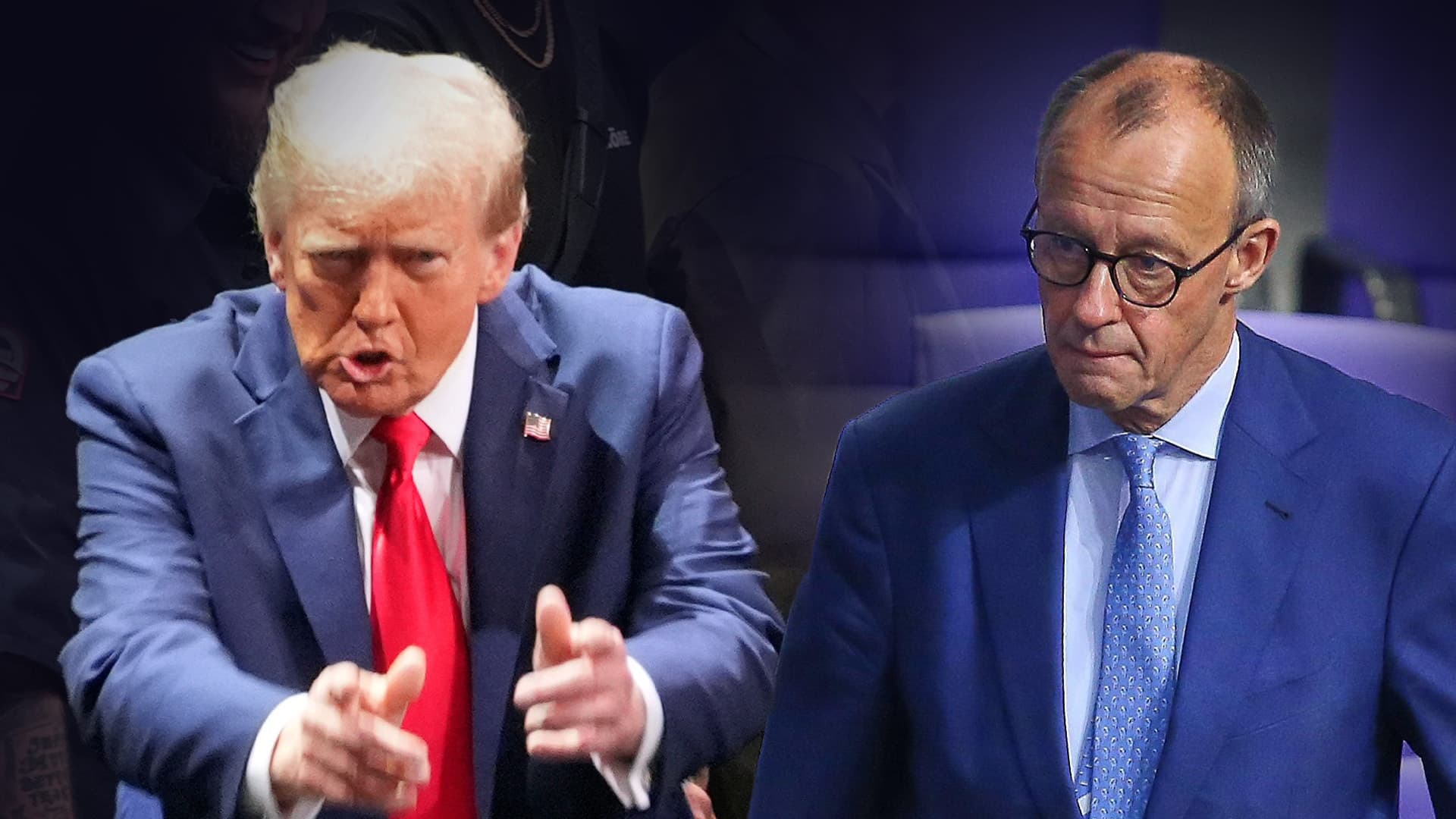 Exklusiv-Umfrage: Deutsche sehen Trump und Merz negativ