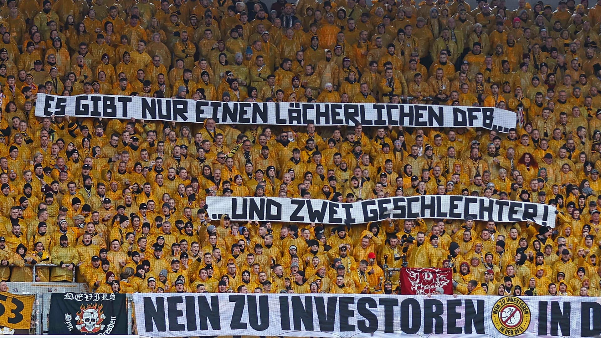 „Es gibt nur zwei Geschlechter“: Dynamo Dresden sieht im Fan-Banner „keinerlei beabsichtigten Diskriminierungscharakter“