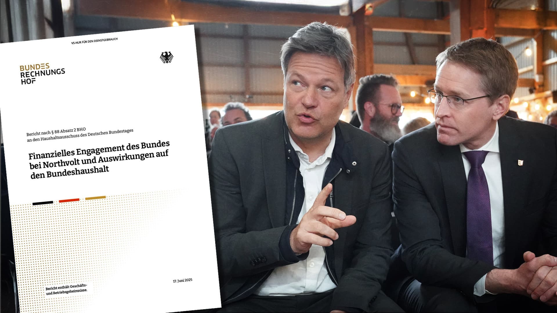 NIUS liegt der Geheimbericht des Rechnungshofes vor: So täuschte sich Habeck zum 600 Millionen-Kredit für Northvolt