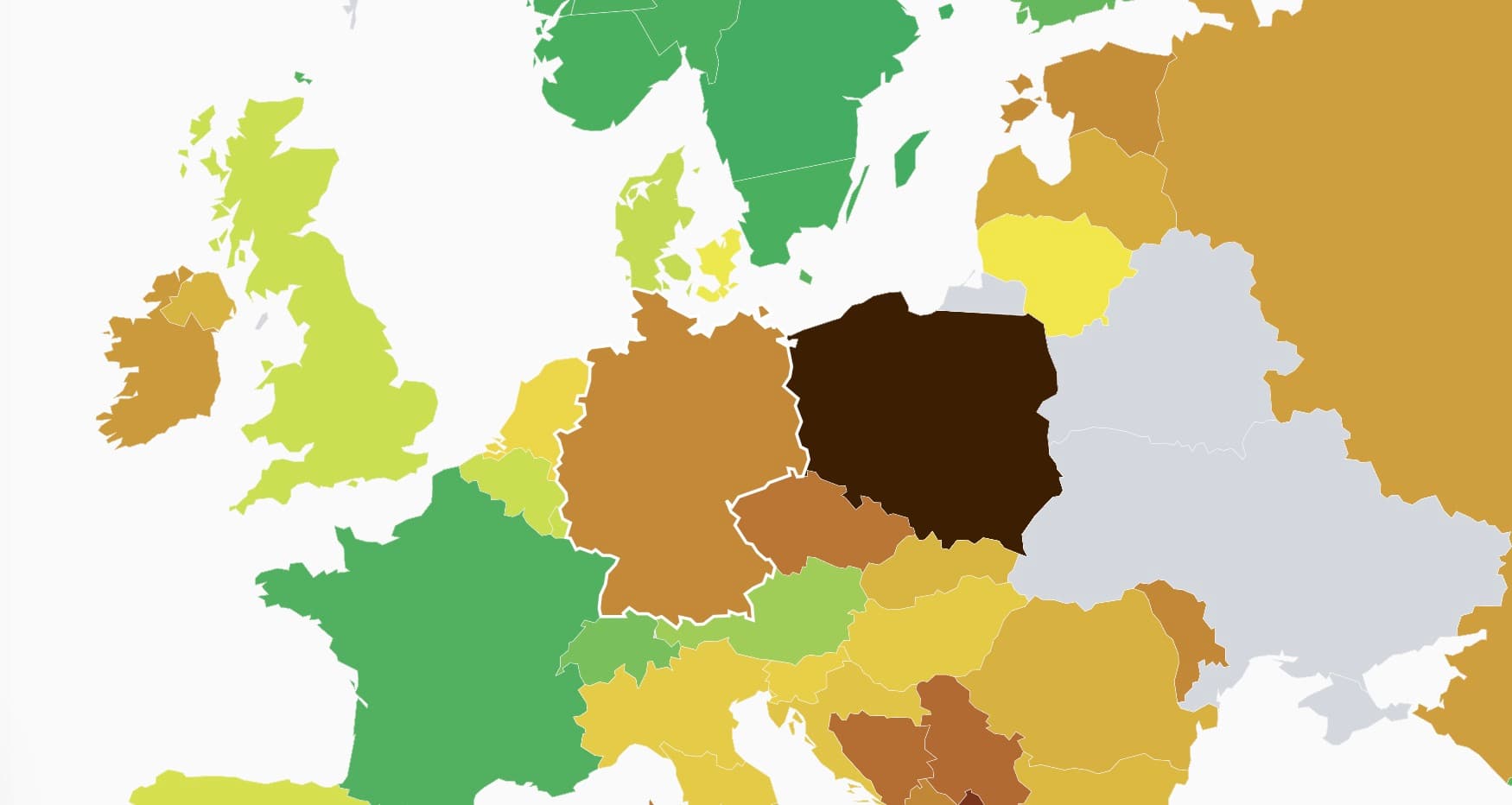 Wenn die Sonne nicht scheint, verursacht deutscher Strom 15 Mal so viel CO2 wie französischer