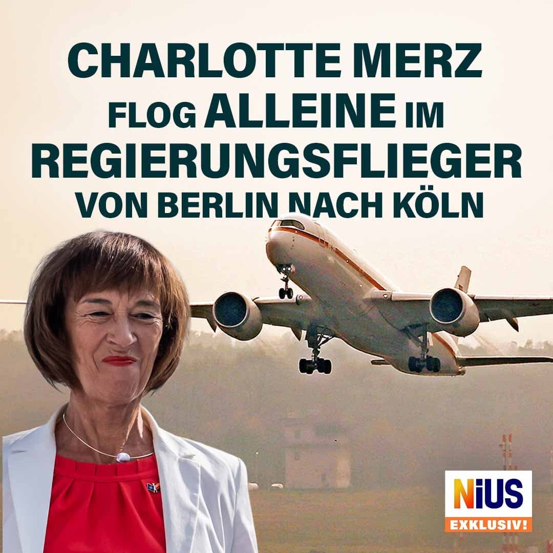 Charlotte Merz flog alleine im Regierungsflieger von Berlin nach Köln