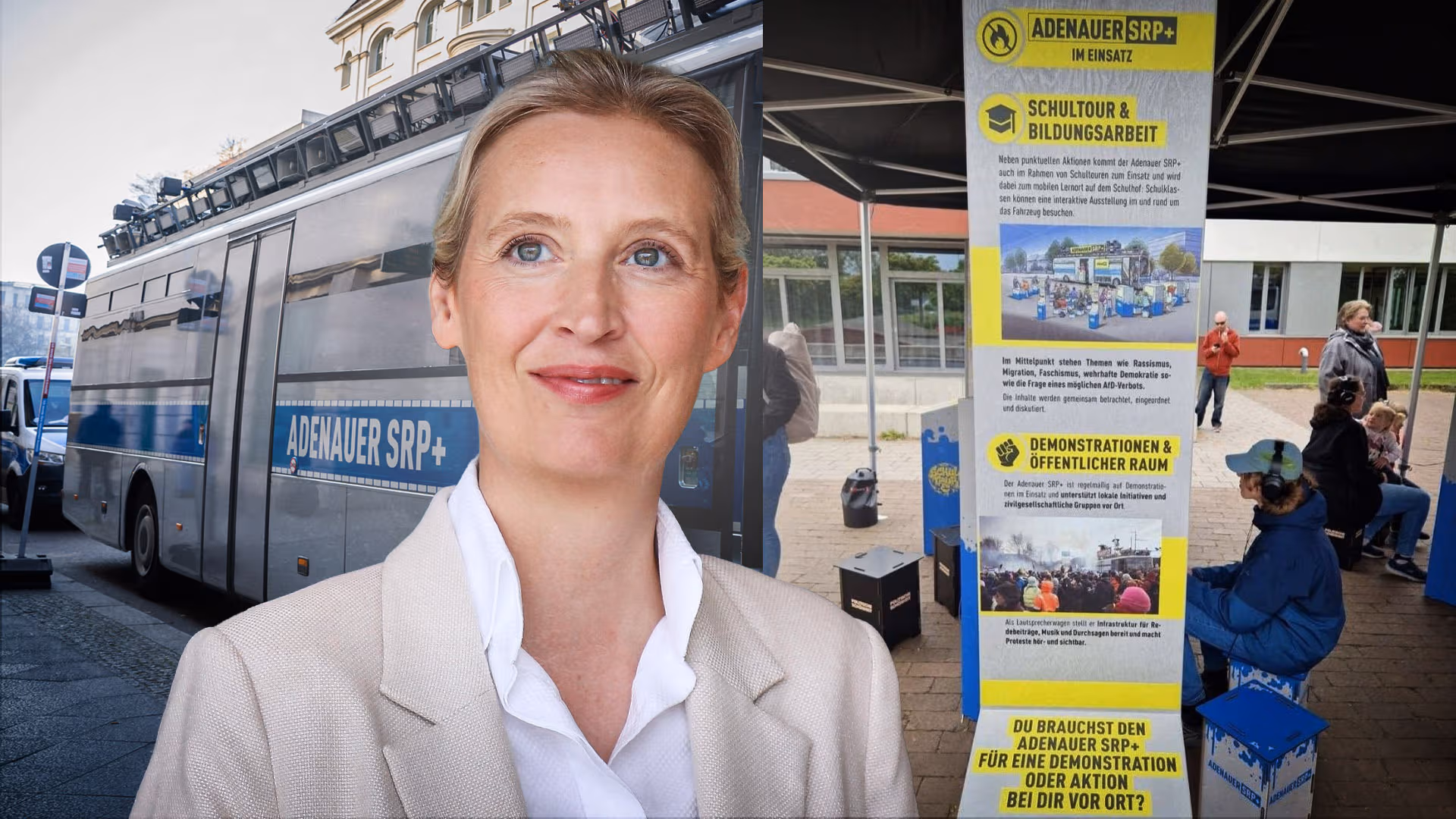 An 800 Schulen in Deutschland wollen diese Aktivisten vorspielen, wie man Alice Weidel verhaften könnte
