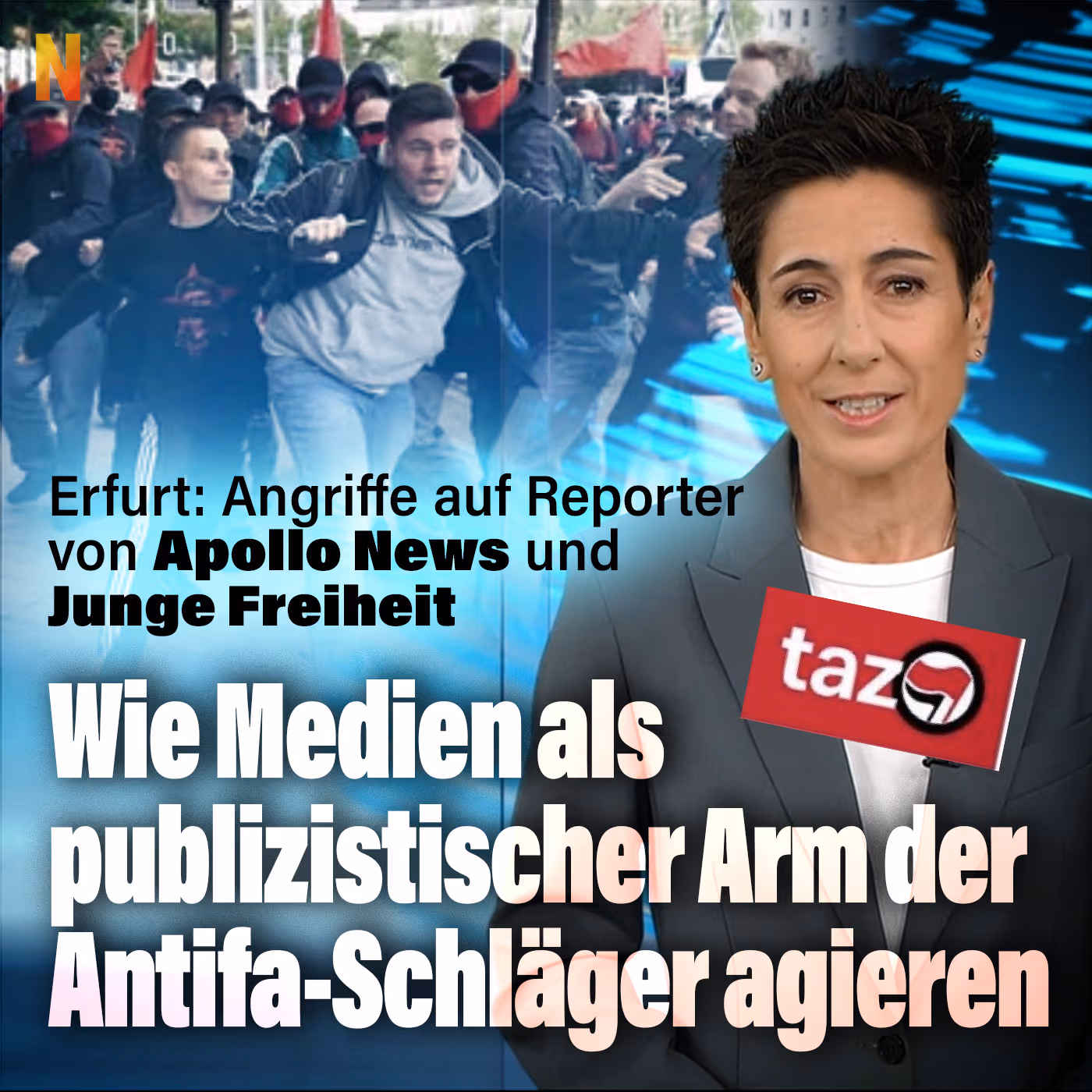 Medien als publizistischer Arm der Antifa-Schläger: Angriffe auf Reporter in Erfurt werden verschwiegen