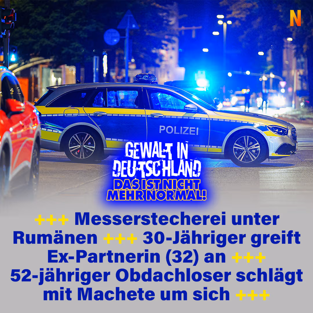 +++ Messerstecherei unter Rumänen +++ 30-Jähriger greift Ex-Partnerin (32) an +++ 52-jähriger Obdachloser schlägt mit Machete um sich +++