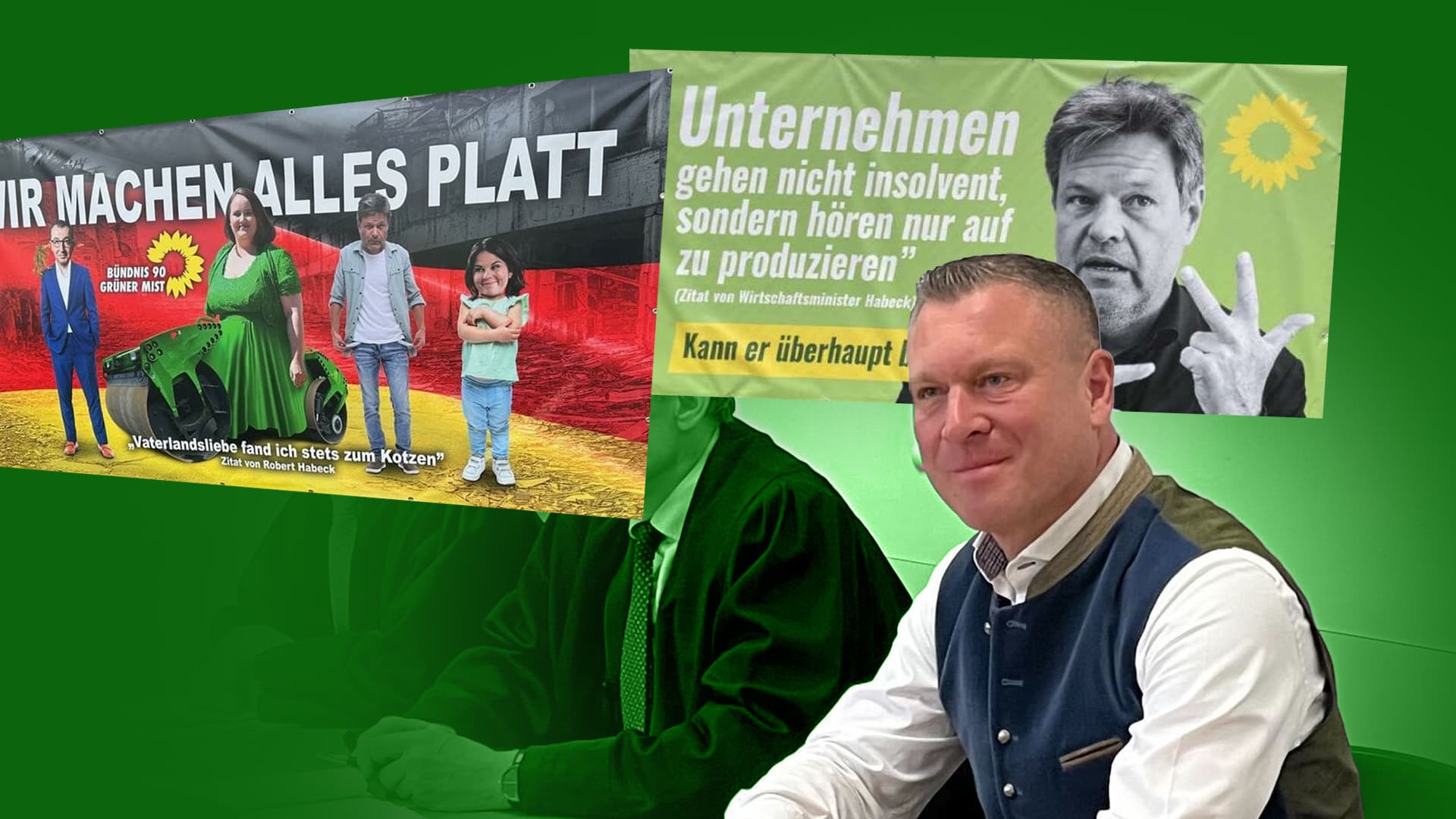 Freispruch! Gericht kassiert 6000-Euro-Strafbefehl: Diese Anti-Grünen-Plakate sind NICHT strafbar