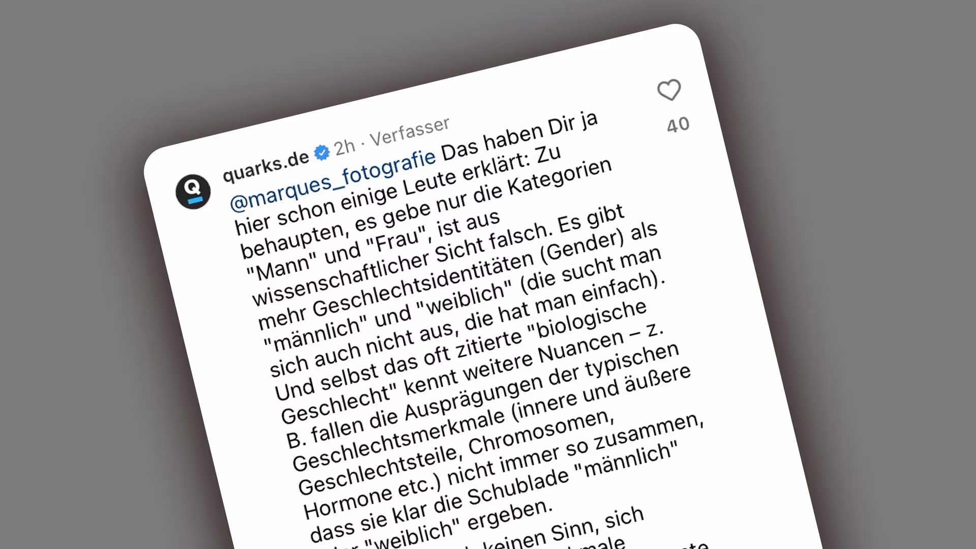 Gender-Gaga beim WDR: „Wissens“-Format Quarks erklärt, warum es mehr als zwei Geschlechter gibt...