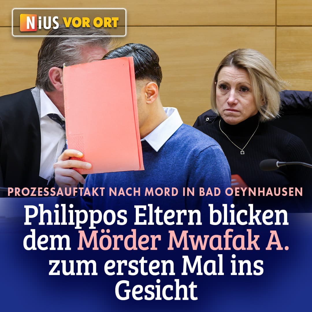 Prozessauftakt nach Mord in Bad Oeynhausen: Philippos Eltern blicken dem Mörder Mwafak A. zum ersten Mal ins Gesicht