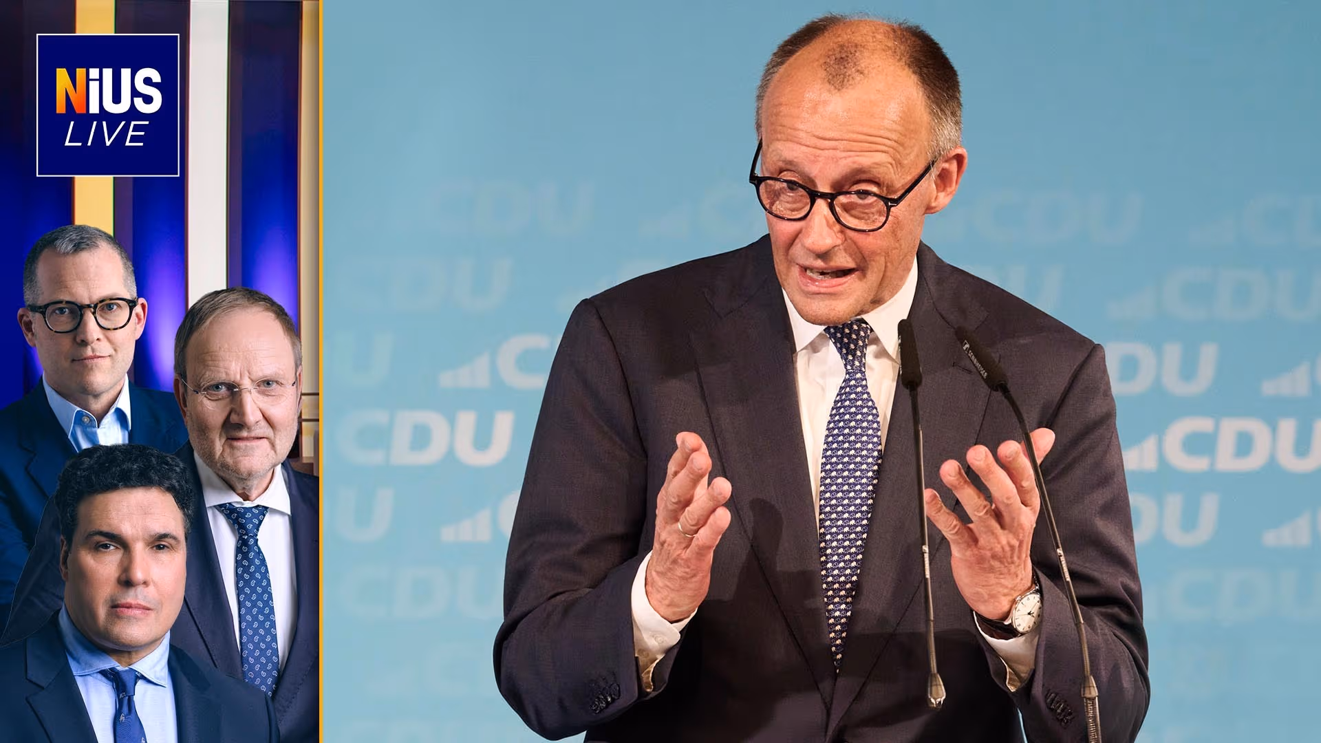 Jetzt bei NIUS Live: CDU sauer, weil Merz zu viele Chaos-Reden hält