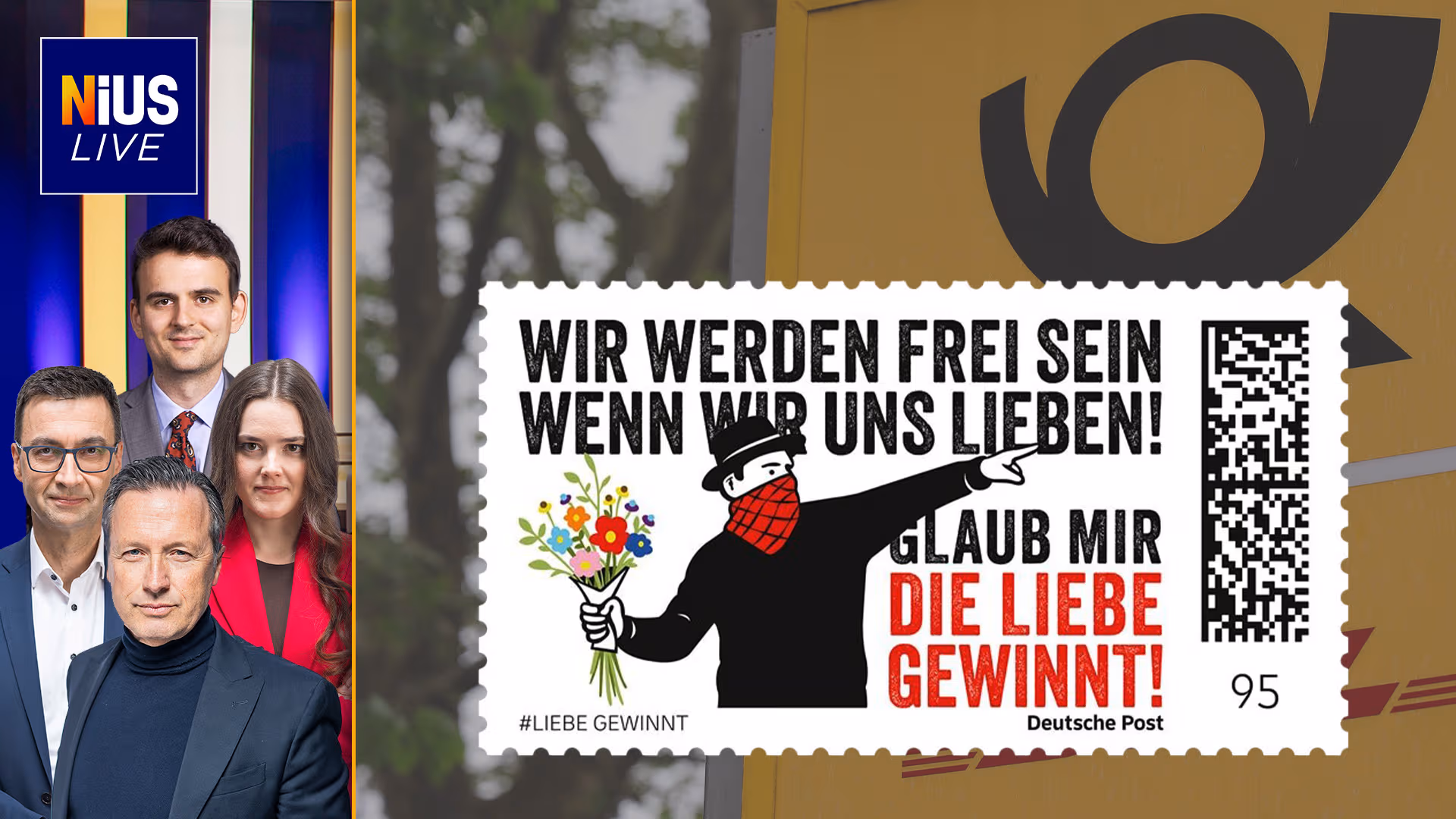 Ab 6 Uhr bei NIUS Live: Deutsche Post bringt Antifa-Briefmarke raus