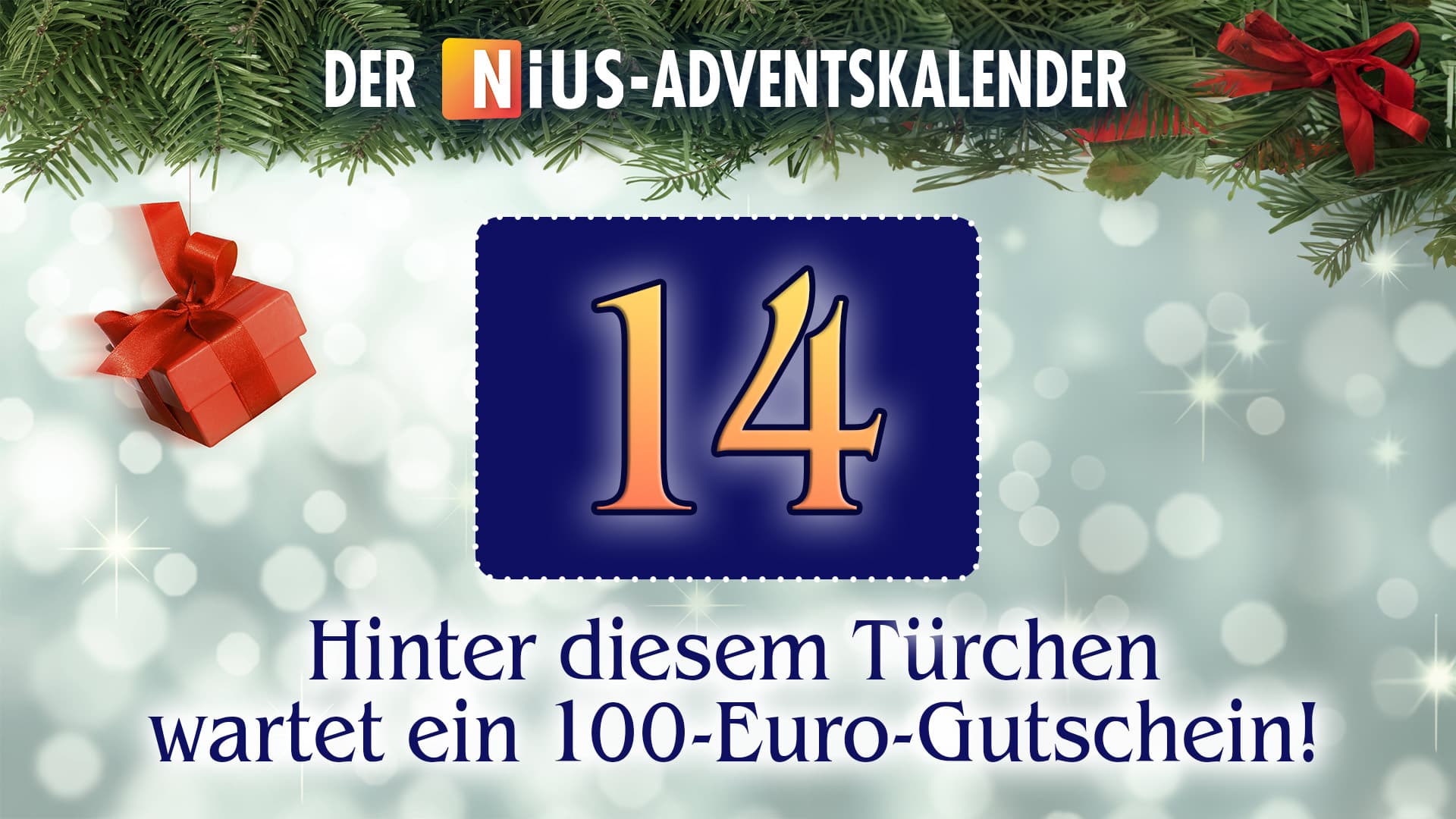 Der NIUS-Adventskalender: Hinter dem 14. Türchen steckt wieder ein Shopping-Gutschein!