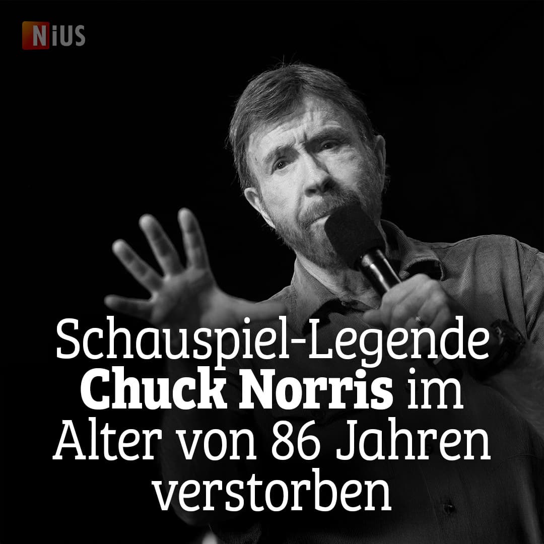Schauspiel-Legende Chuck Norris im Alter von 86 Jahren verstorben