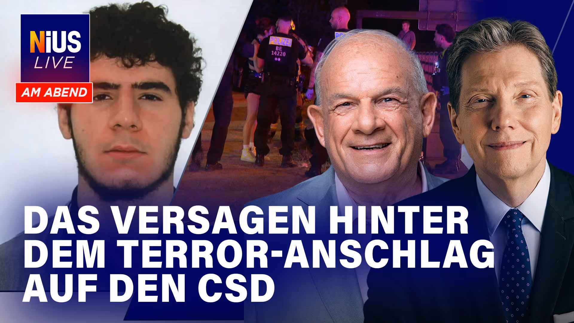 Nach dem CSD-Terror: Jetzt steht die Politik unter Druck I NIUS Live am Abend am 27. Juli 2026